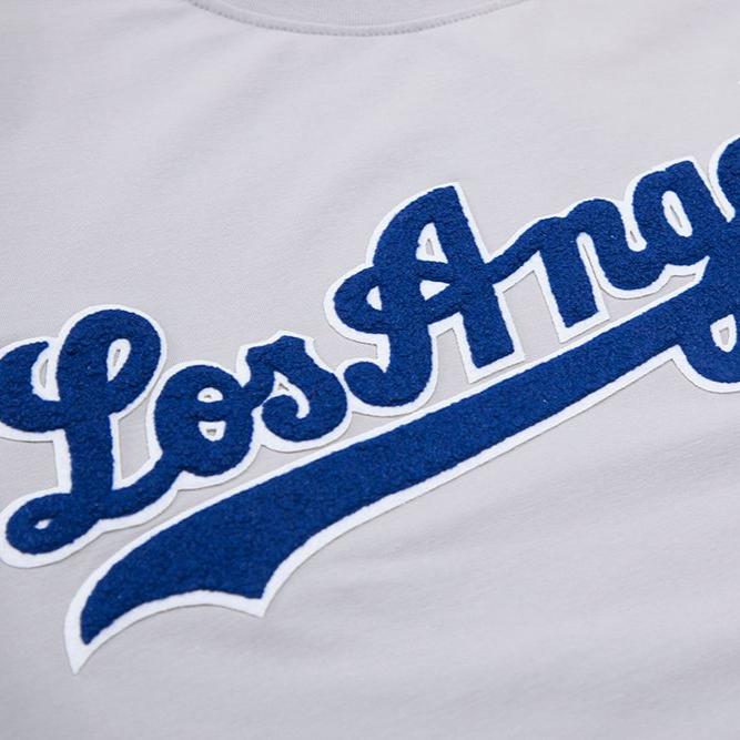 Los Angeles Dodgers Pro Standard MLB Classic Chenille T-Shirt - Grey