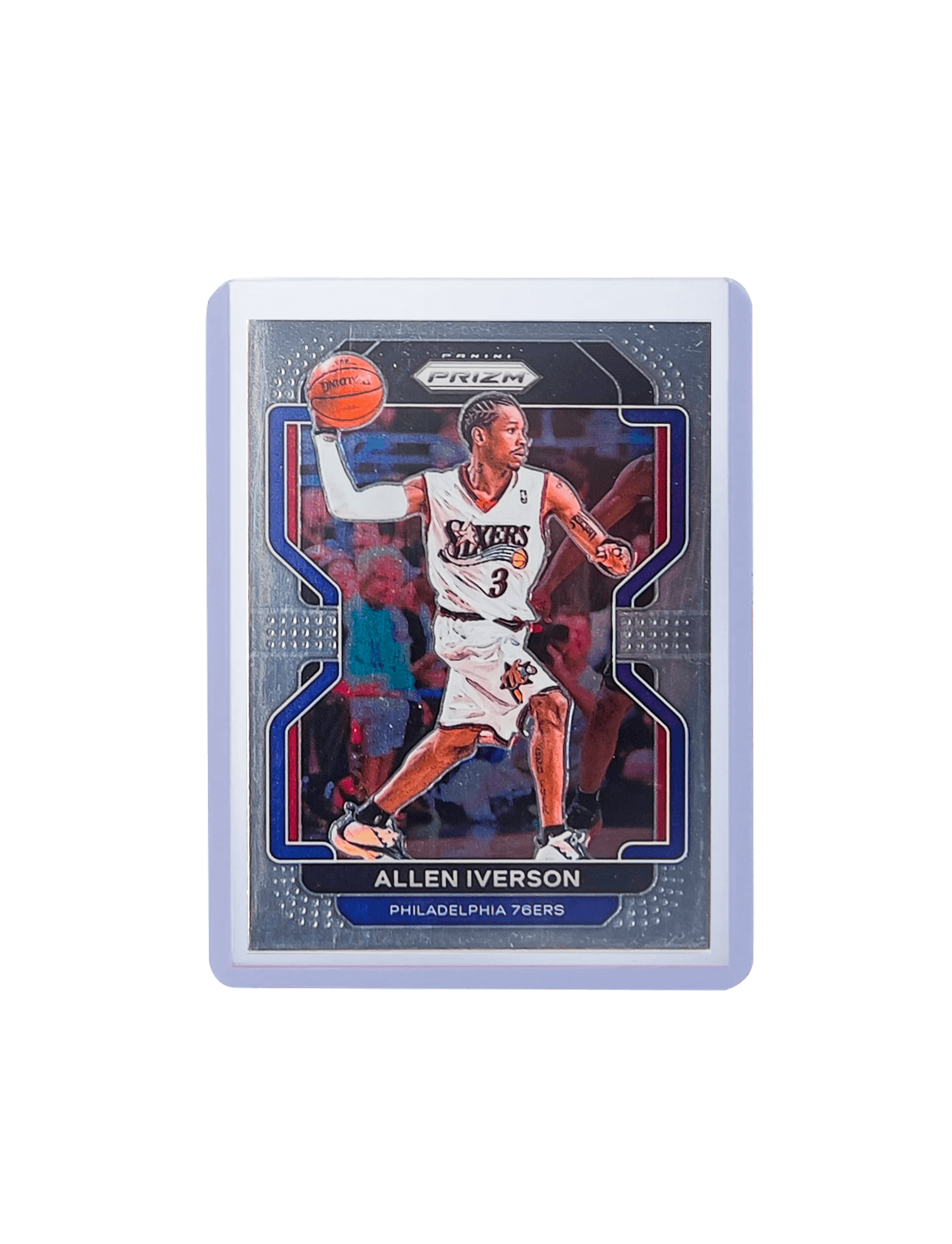 Allen Iverson Philadelphia 76ers Panini NBA 21-22 Prizm 255 Base Card