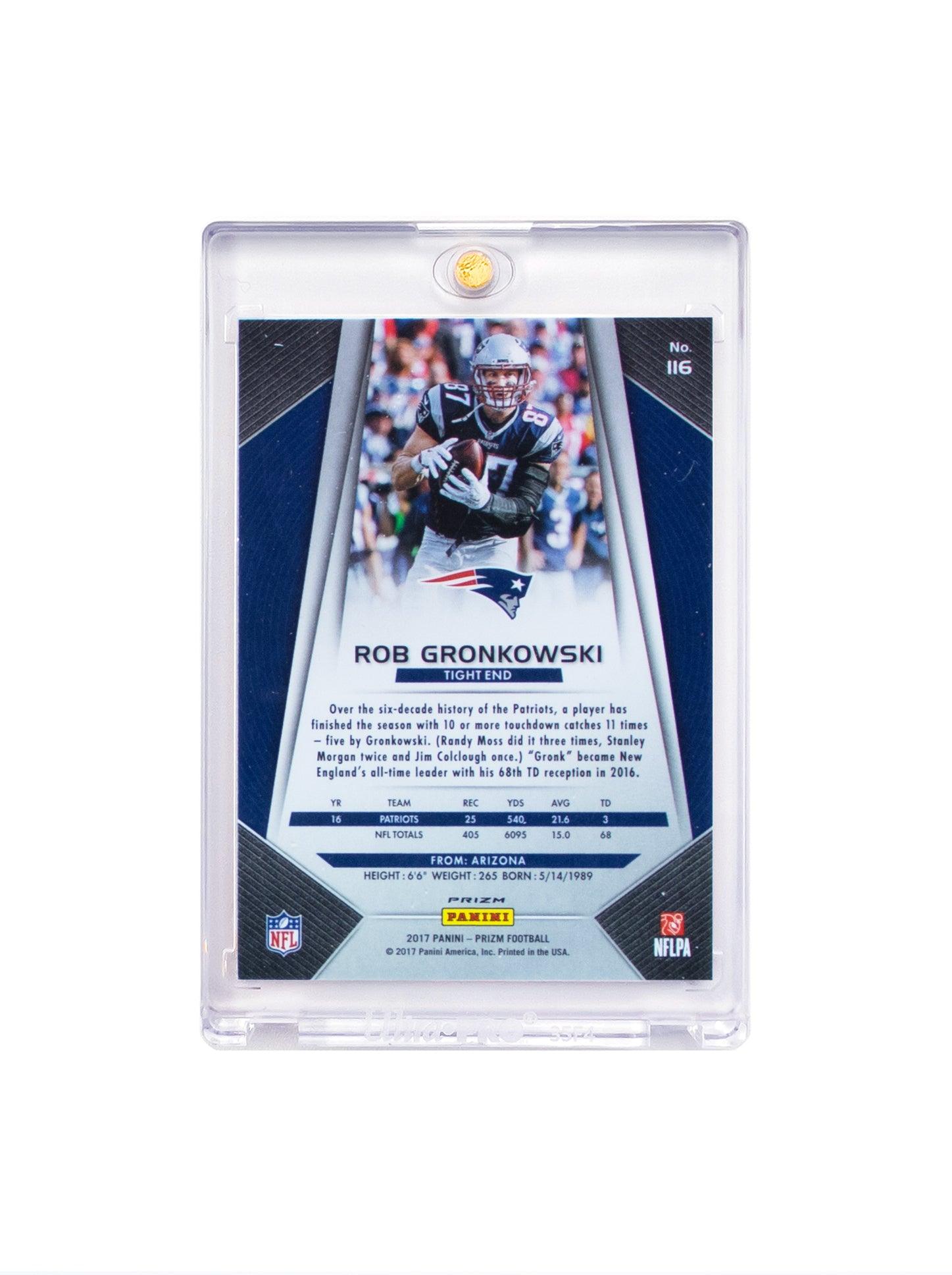 Rob Gronkowski New England Patriots Panini NFL Prizm 17 Silver Card