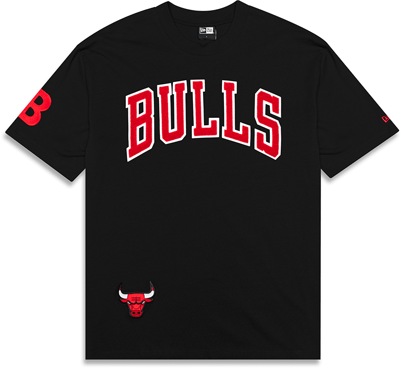 Chicago Bulls New Era NBA Higher Grade Oversized T-Shirt - Black