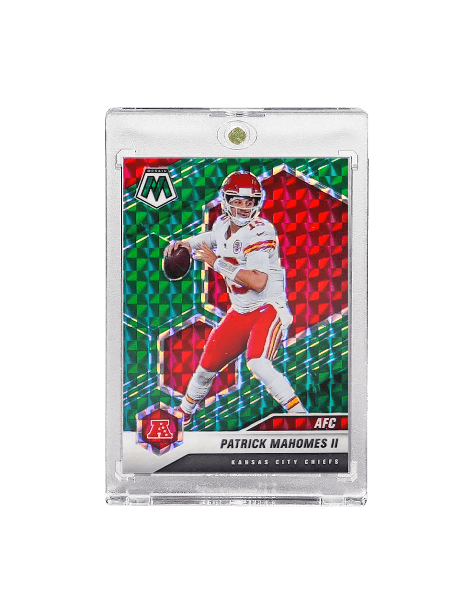 Patrick Mahomes Kansas City Chiefs Panini NFL Mosaic 21 Green 221 Card