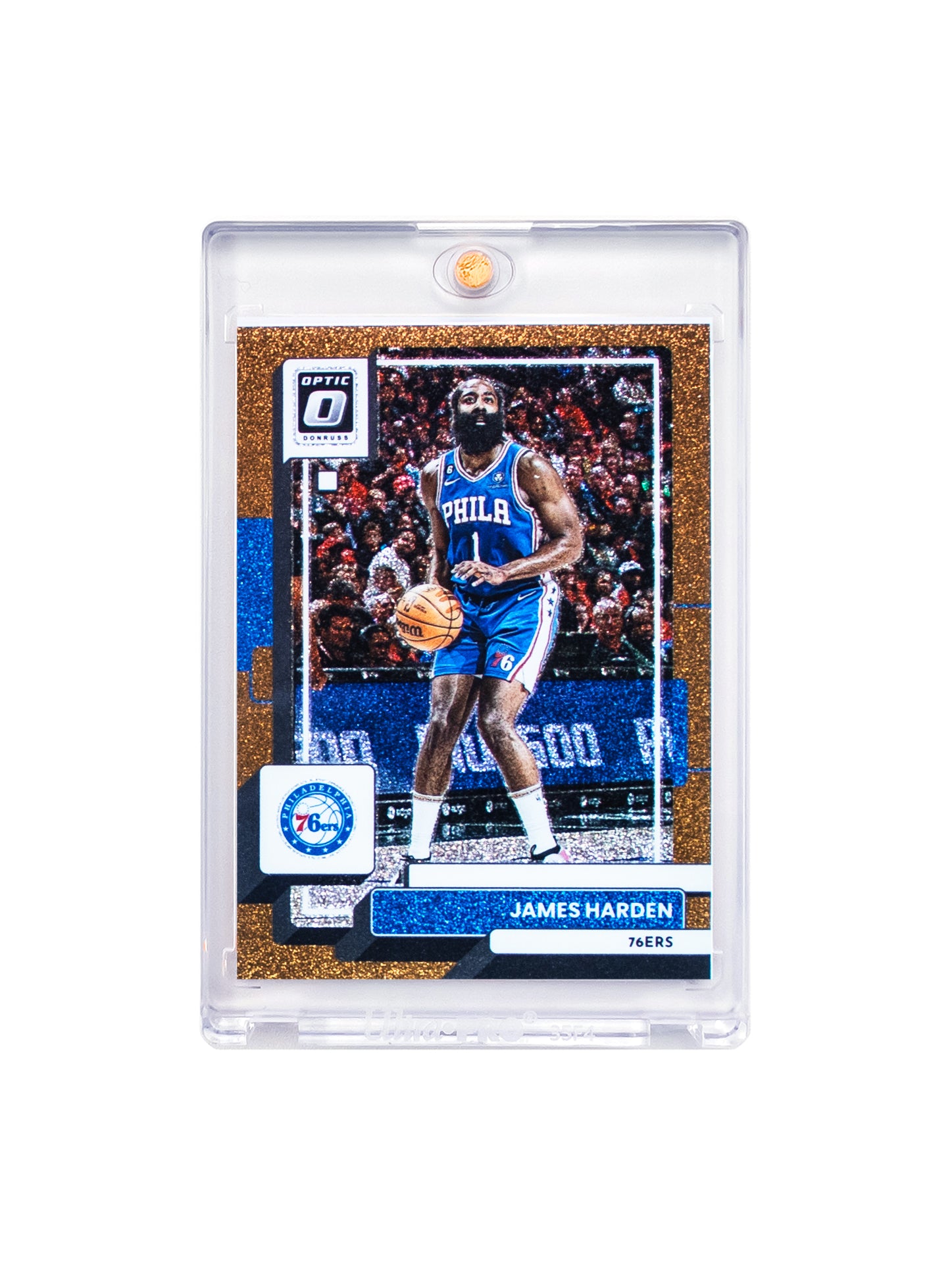 James Harden Philadelphia 76ers Panini NBA Optic 22-23 Copper Glitter /99 Card