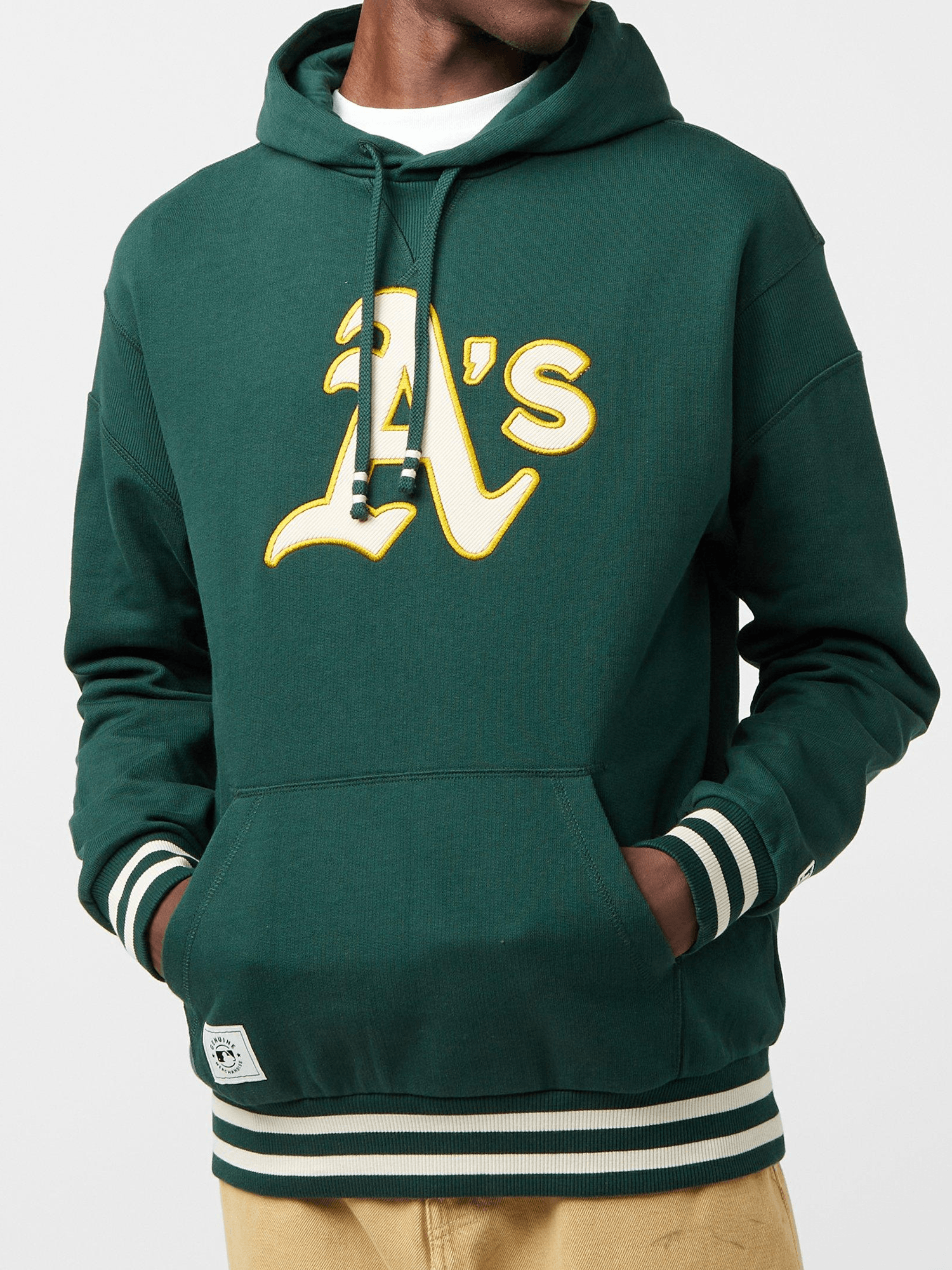 Oakland Athletics New Era MLB Rib Infill Oversized Hoodie Jumper - Green