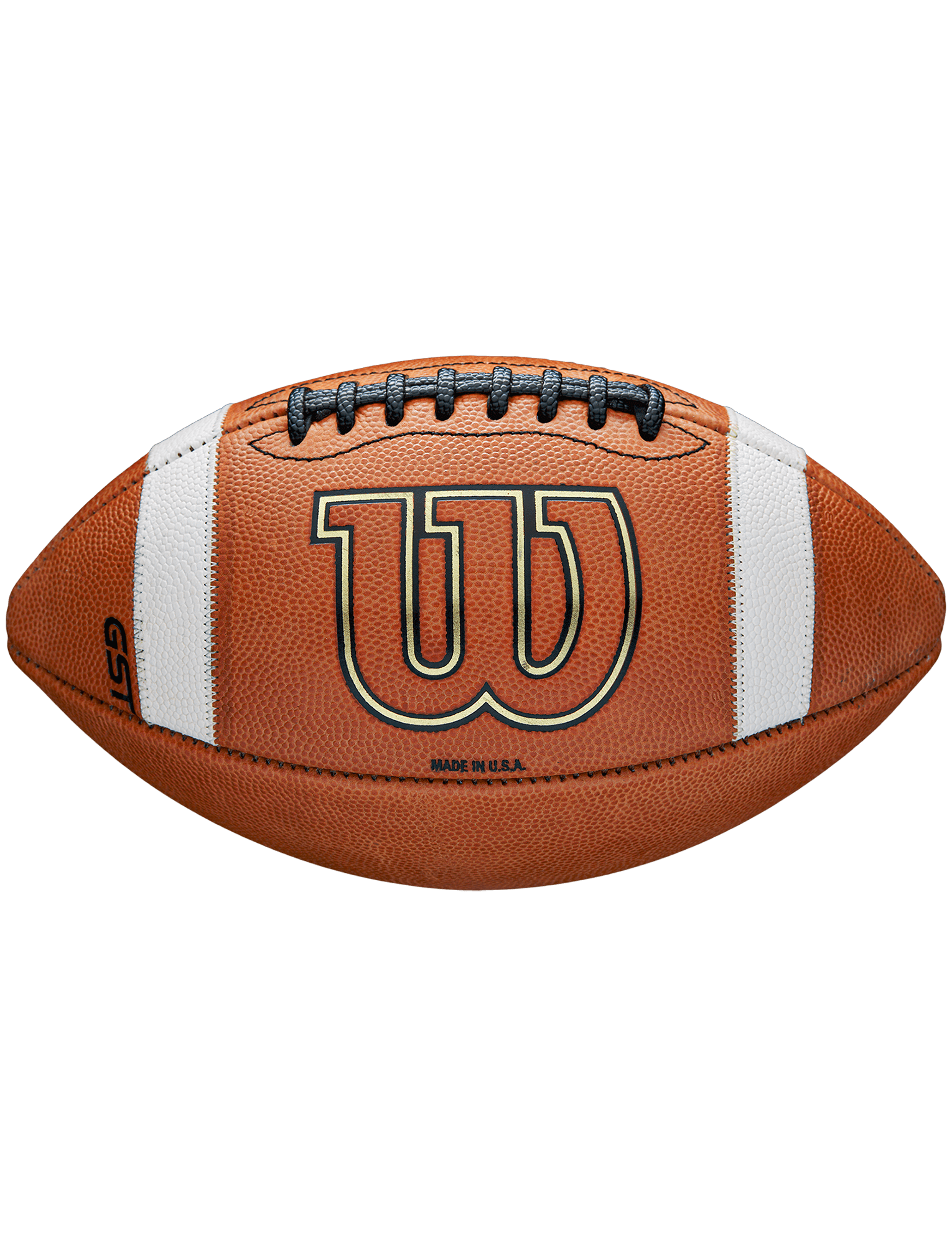 Wilson NCAA GST Full Size Game Leather Football - Tan