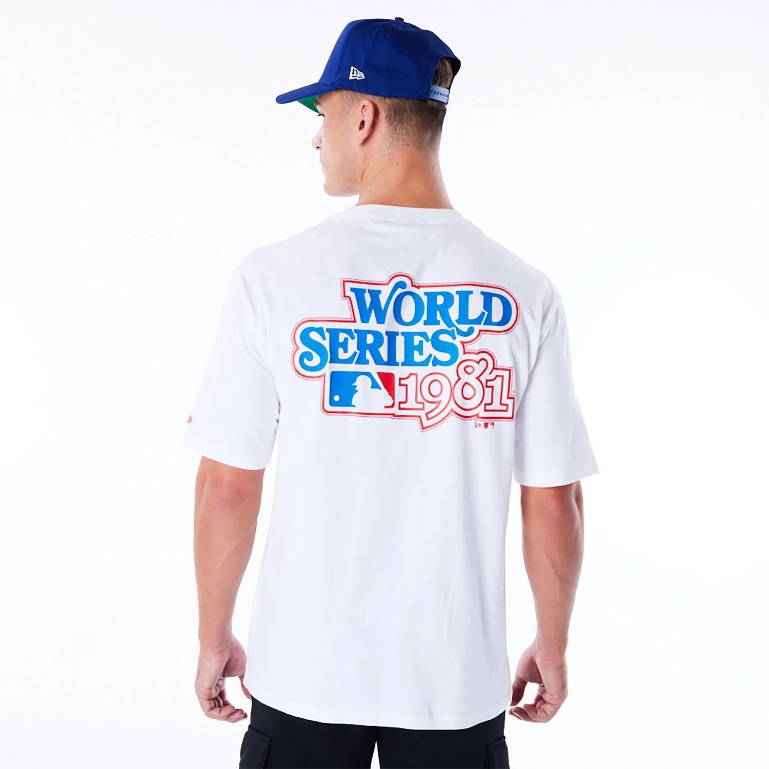 Los Angeles Dodgers New Era MLB 81 World Series Oversized T-Shirt - White