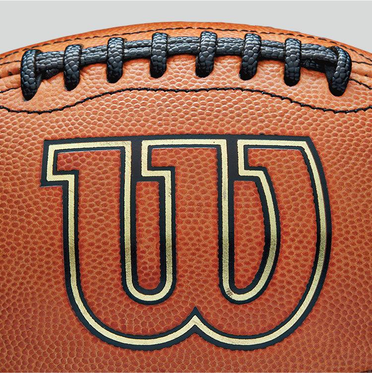 Wilson NCAA GST Full Size Game Leather Football - Tan