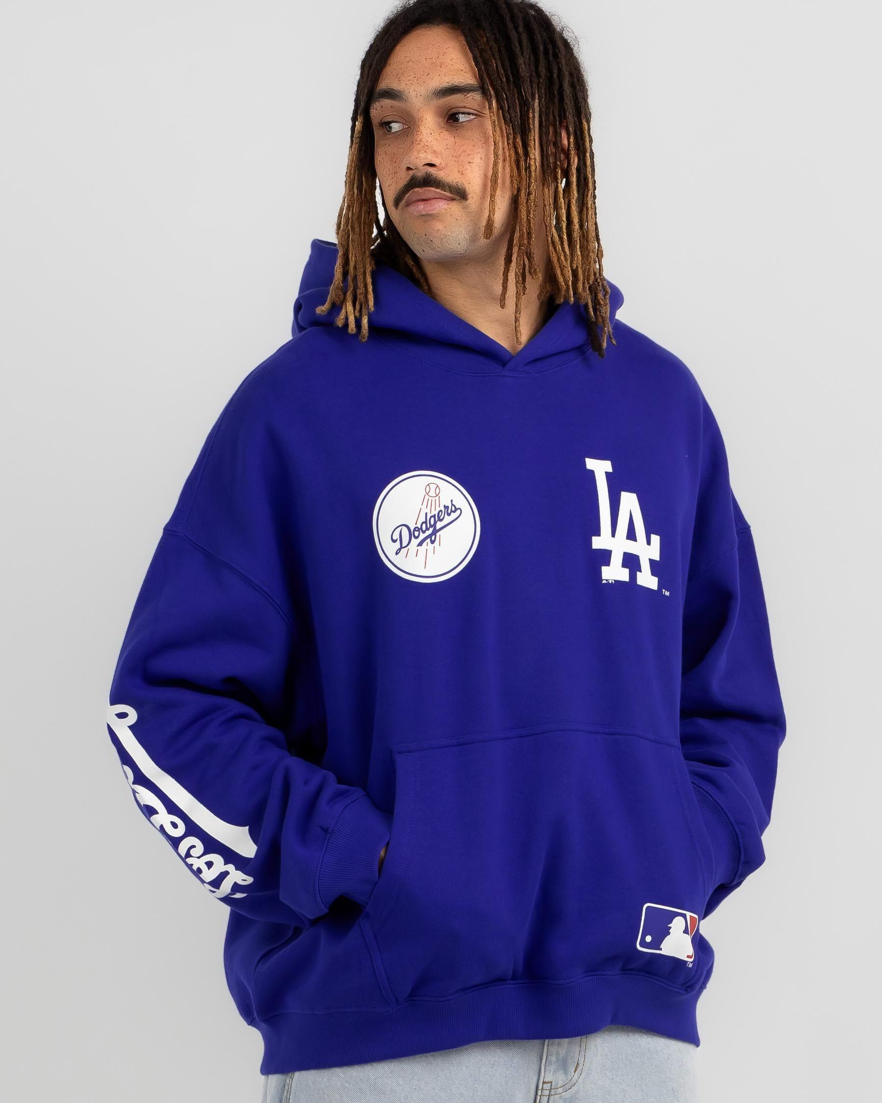 Los Angeles Dodgers Majestic MLB City Crest Oversize Hoodie Jumper - Blue