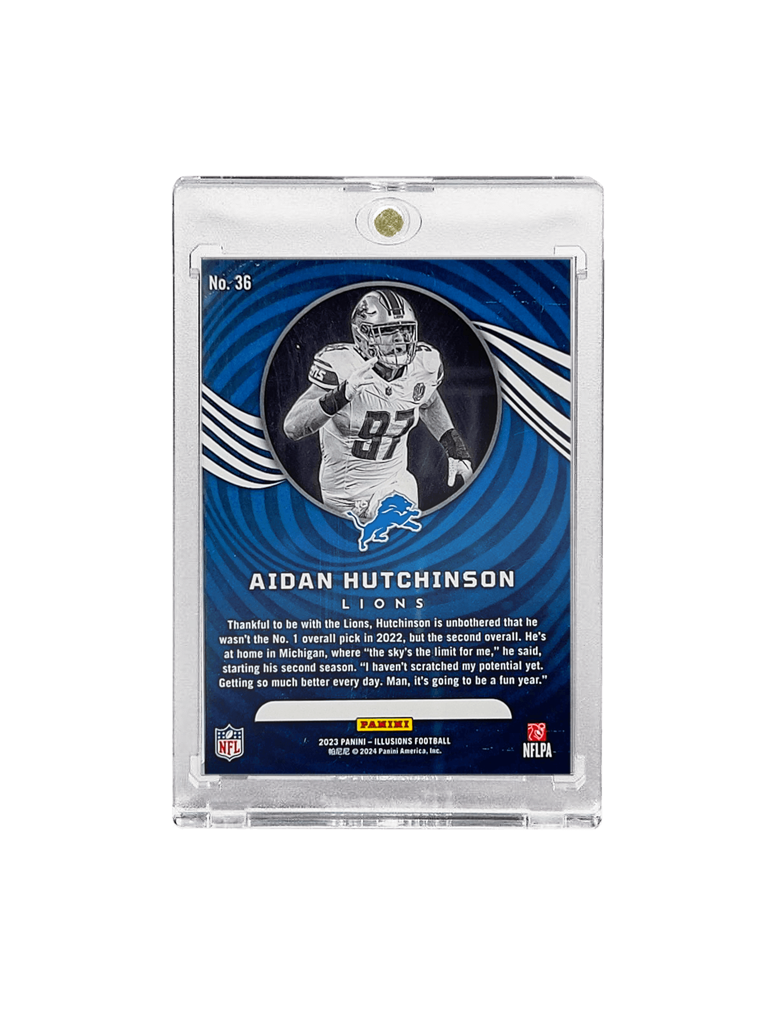 Aidan Hutchinson Detroit Lions Panini NFL Illusions 23 Red /175 36 Card