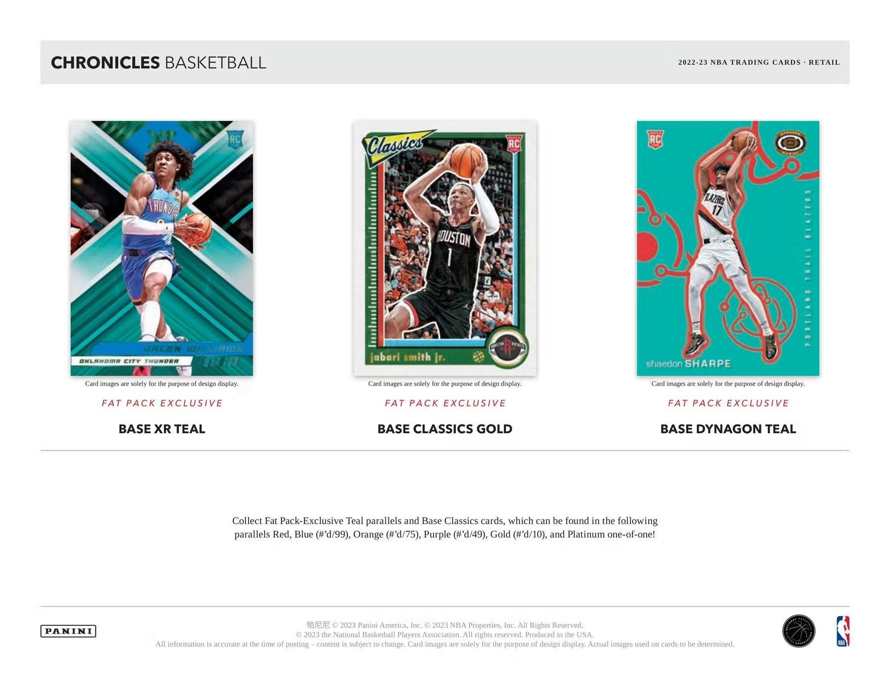 2023 NBA Panini Chronicles Basketball Trading Card Value Pack