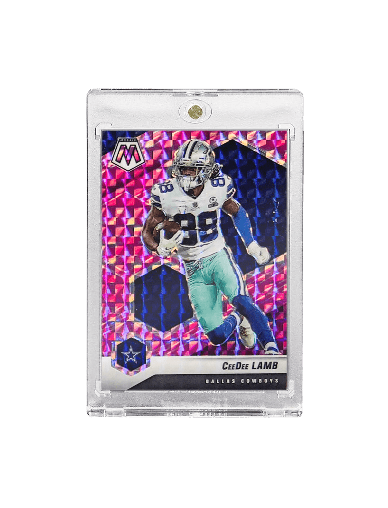 CeeDee Lamb Dallas Cowboys Panini NFL Mosaic 21 Pink 62 Card