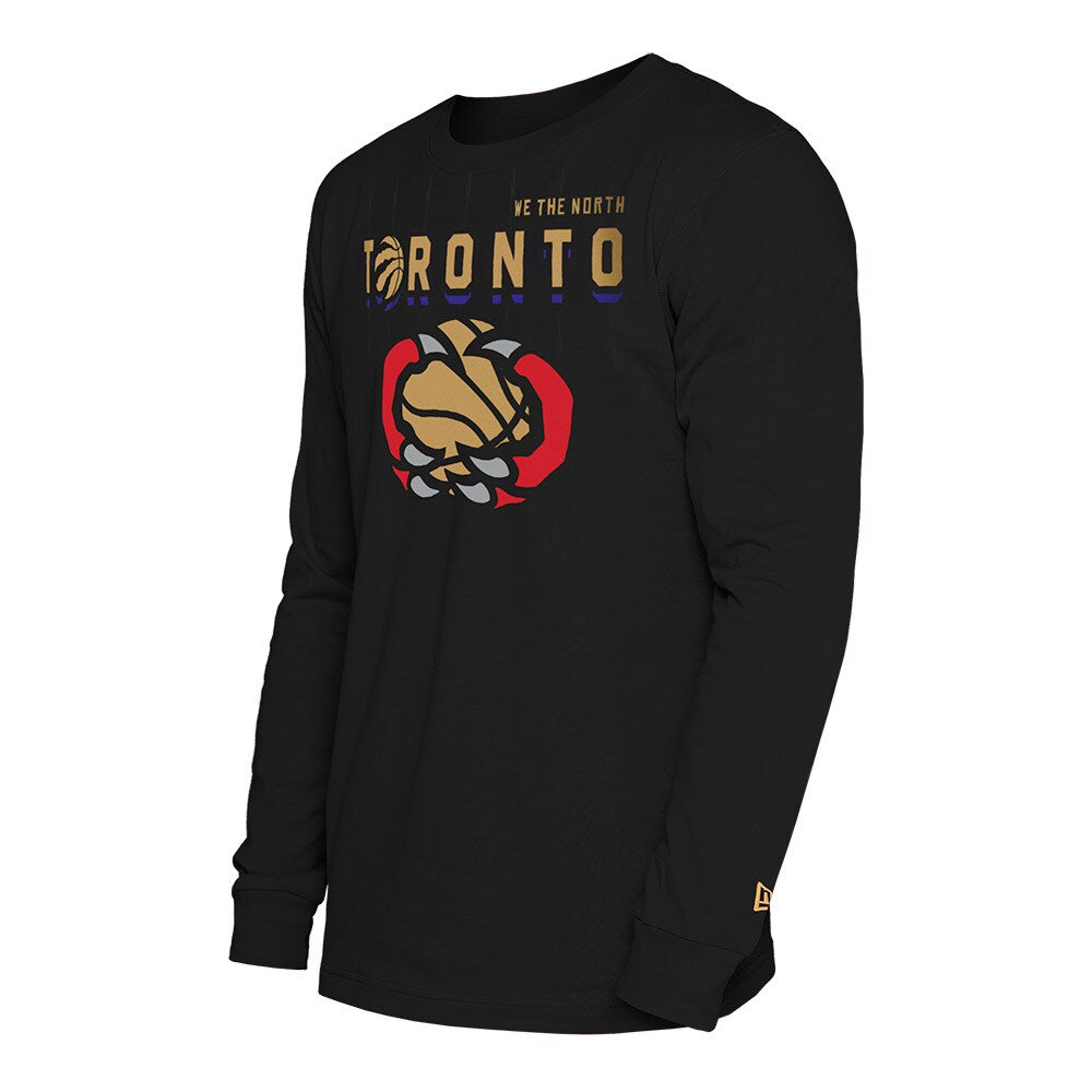 Toronto Raptors New Era NBA 24-25 City Edition Long Sleeve T-Shirt - Black