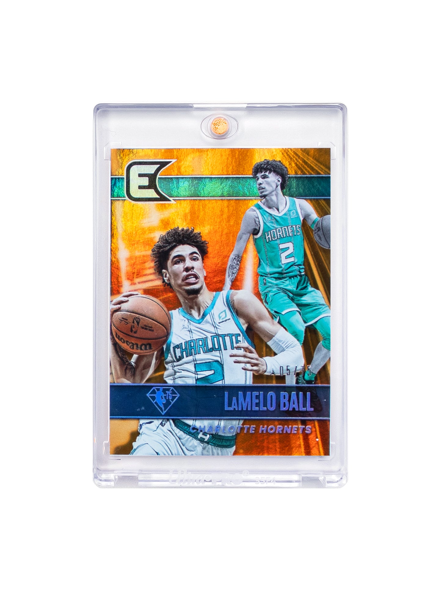 LaMelo Ball Charlotte Hornets Panini NBA Essentials 21-22 75th /75 card