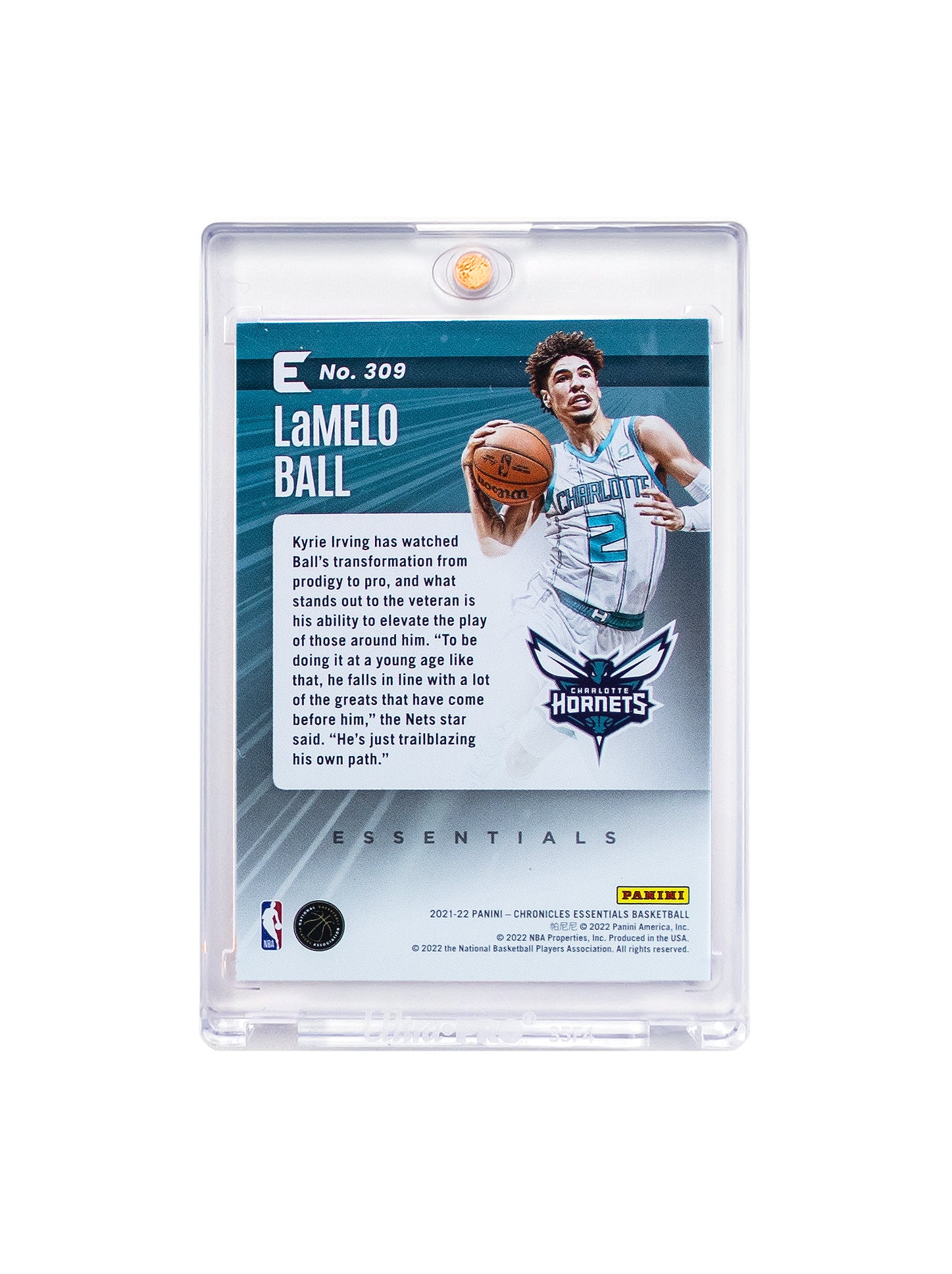 LaMelo Ball Charlotte Hornets Panini NBA Essentials 21-22 75th /75 card