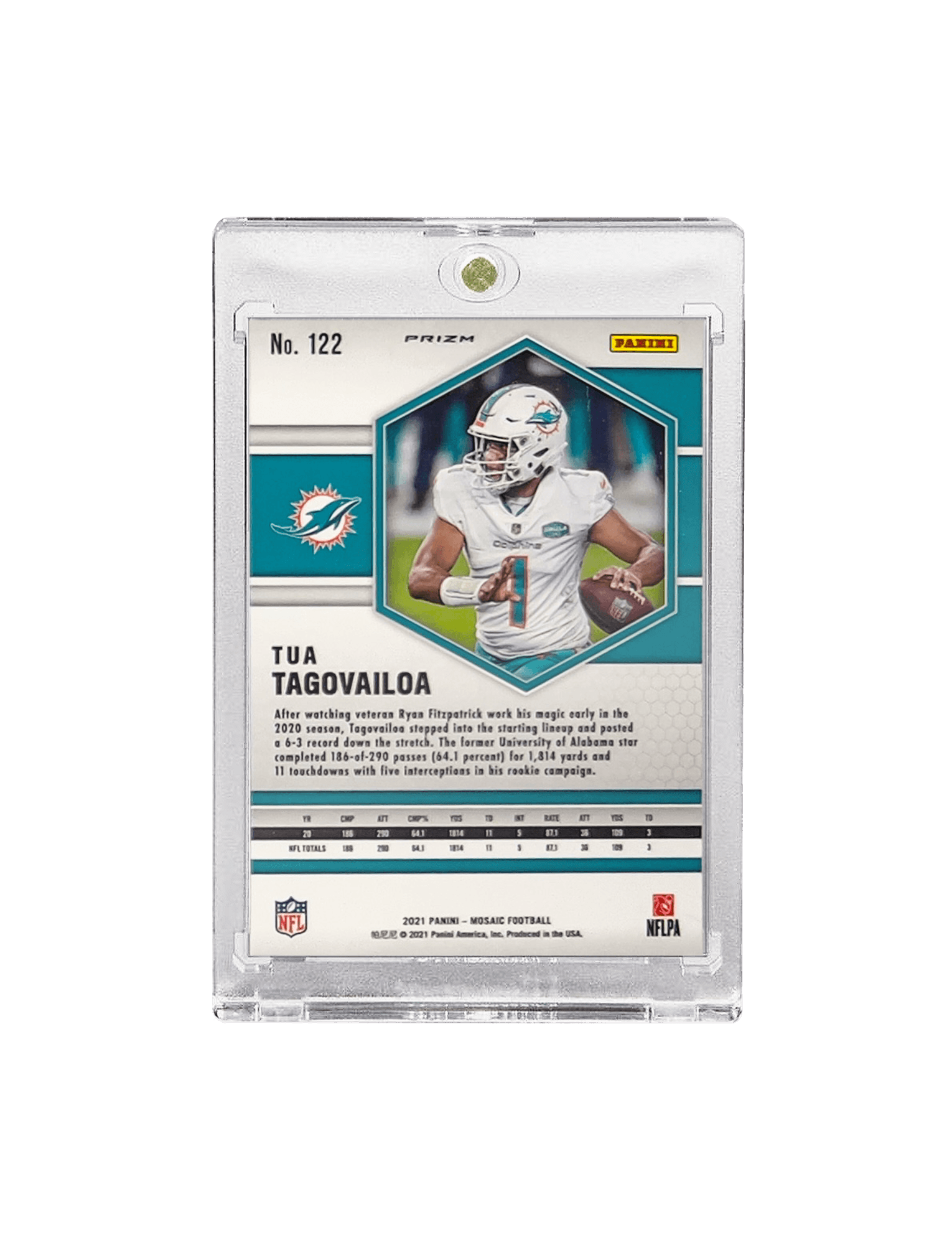 Tua Tagovailoa Miami Dolphins Panini NFL Mosaic 21 Pink 122 Card