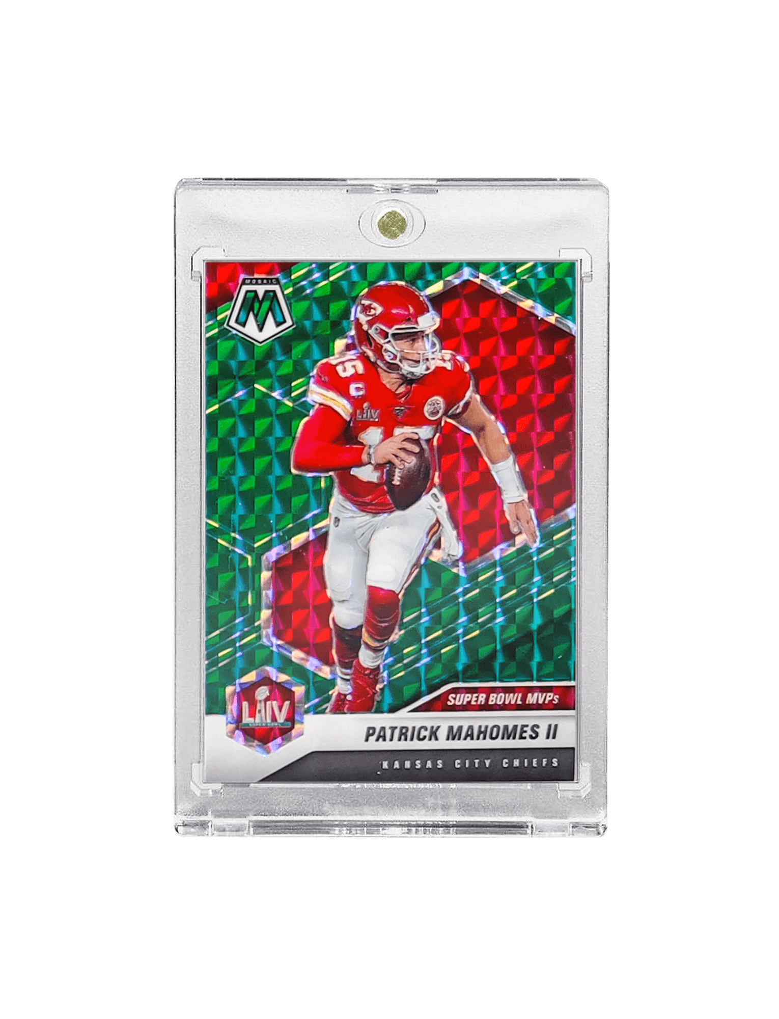 Patrick Mahomes Kansas City Chiefs Panini NFL Mosaic 21 Green 288 Card