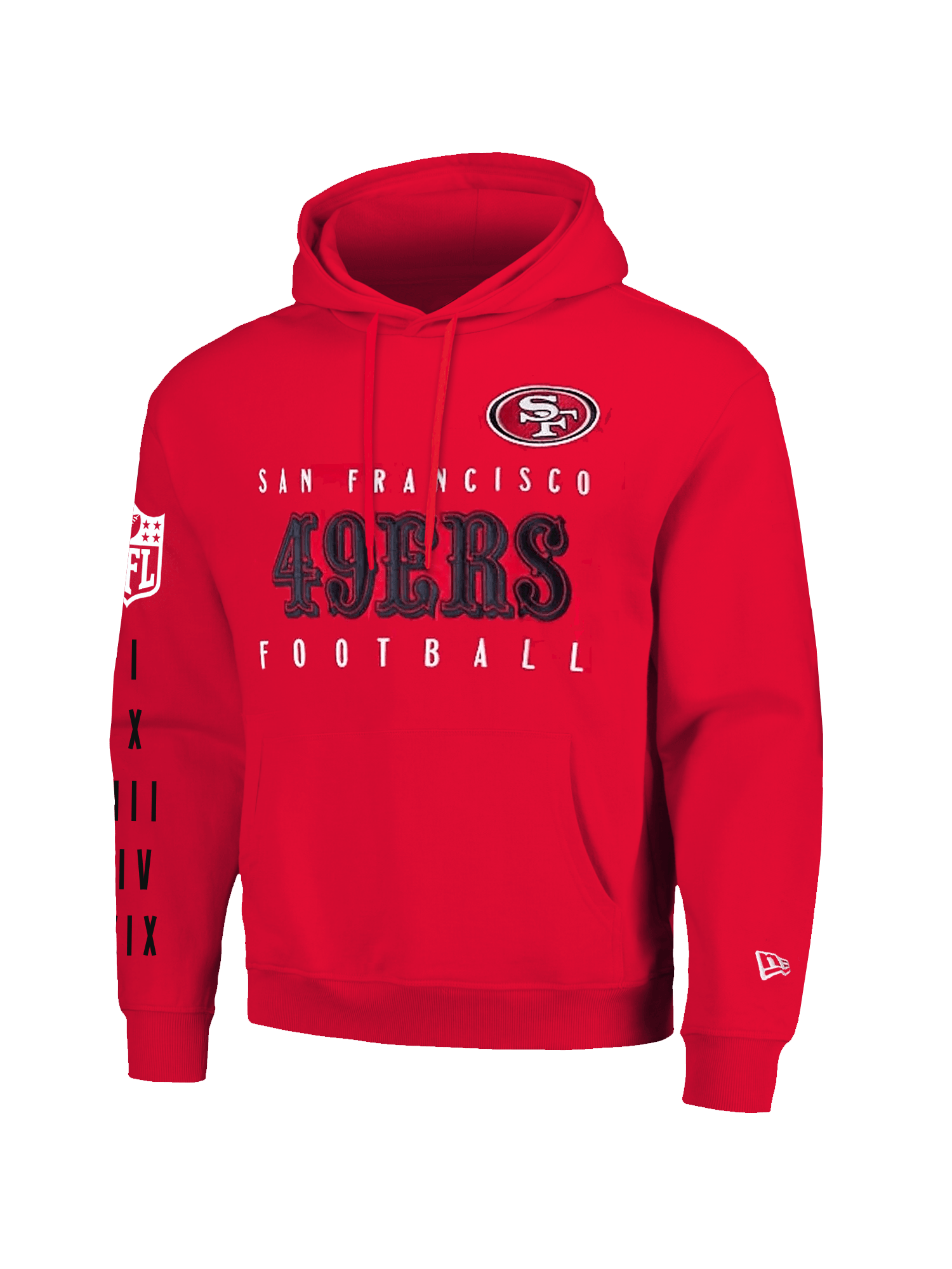 San Francisco 49ers New Era NFL Patched Oversized Hoodie Jumper - Red