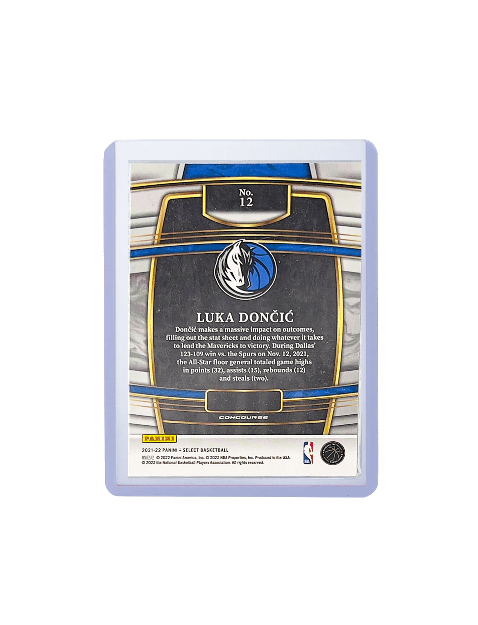 Luka Doncic Dallas Mavericks Panini NBA 21-22 Select Retail 12 Card