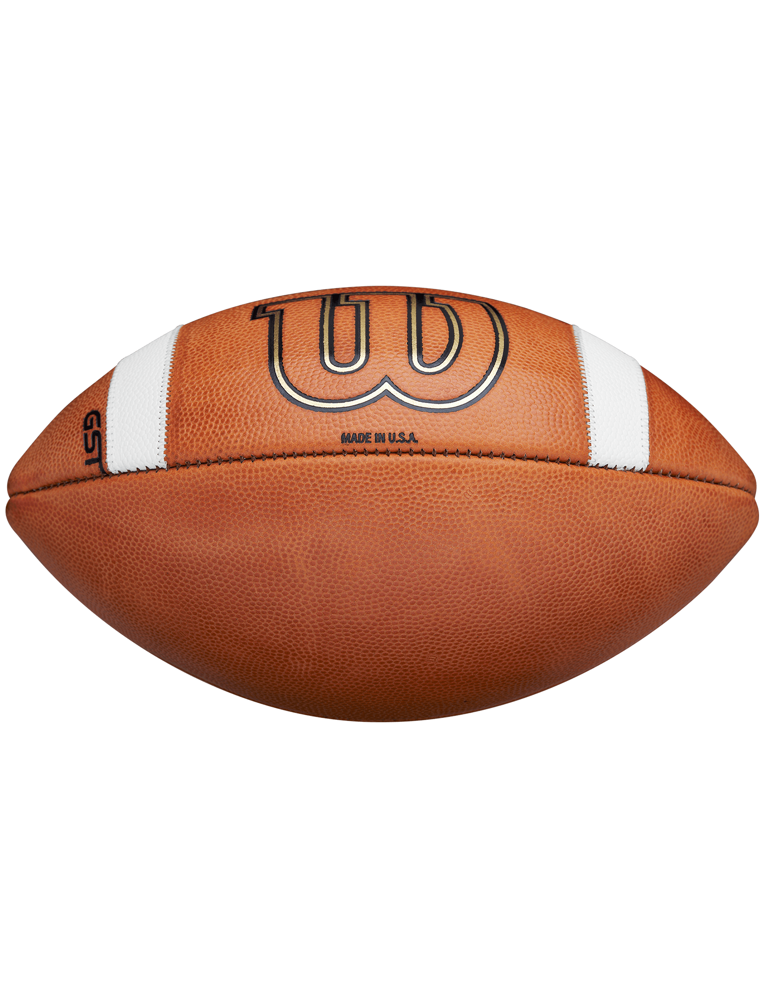 Wilson NCAA GST Full Size Game Leather Football - Tan