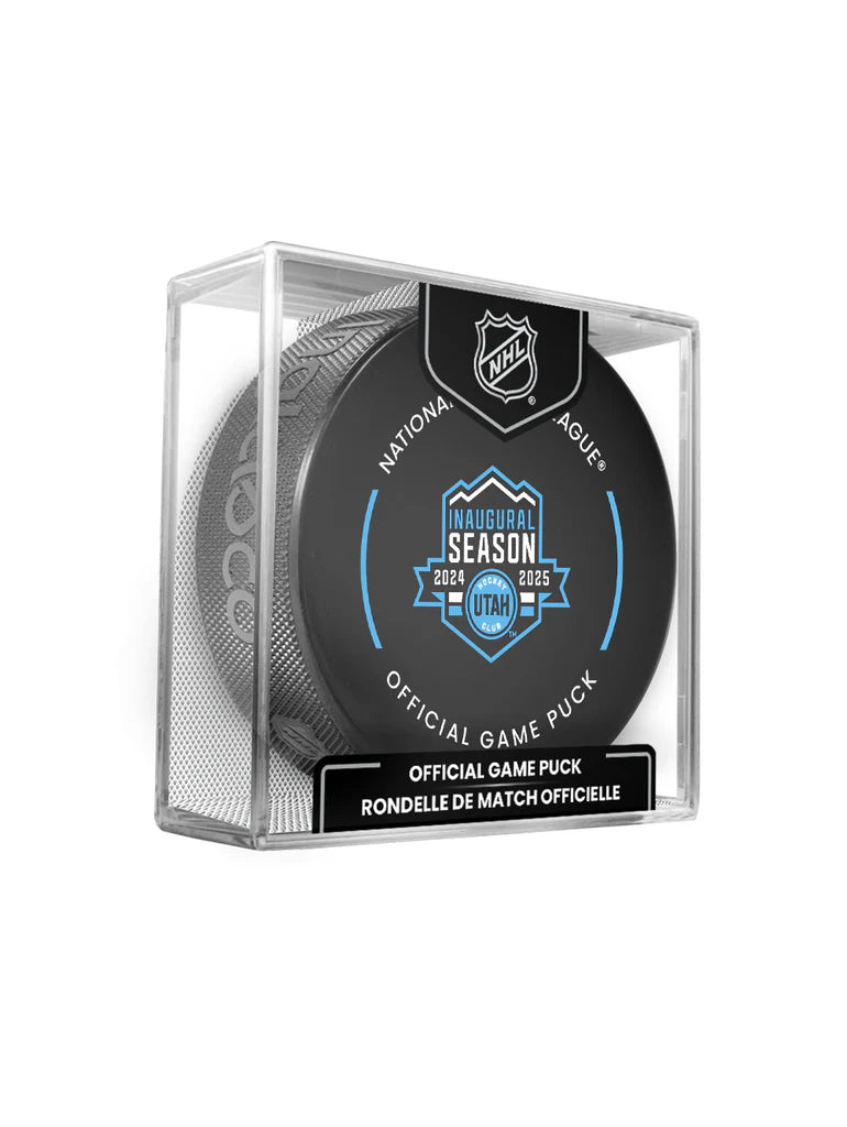 Utah Hockey Club Inglasco NHL 24-25 Inaugural Season Official Game Puck In Cube