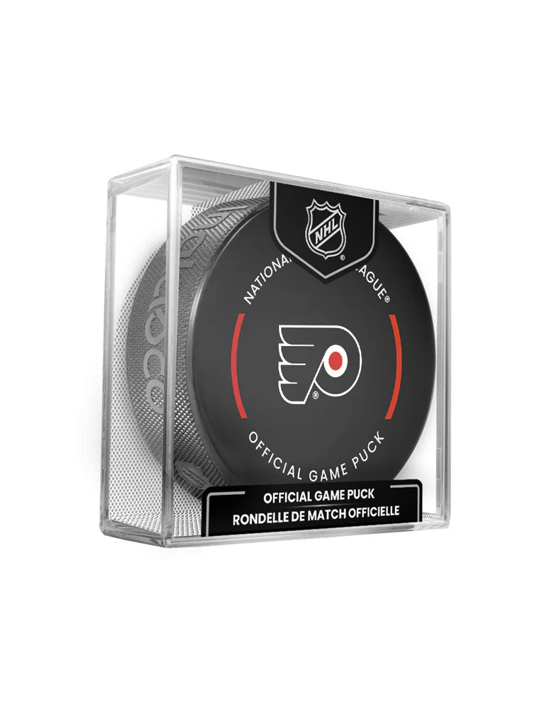 Philadelphia Flyers Wincraft NHL 24-25 Official Game Puck In Cube