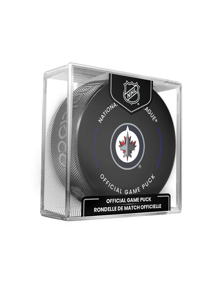 Winnipeg Jets Inglasco NHL 24-25 Official Game Puck In Cube