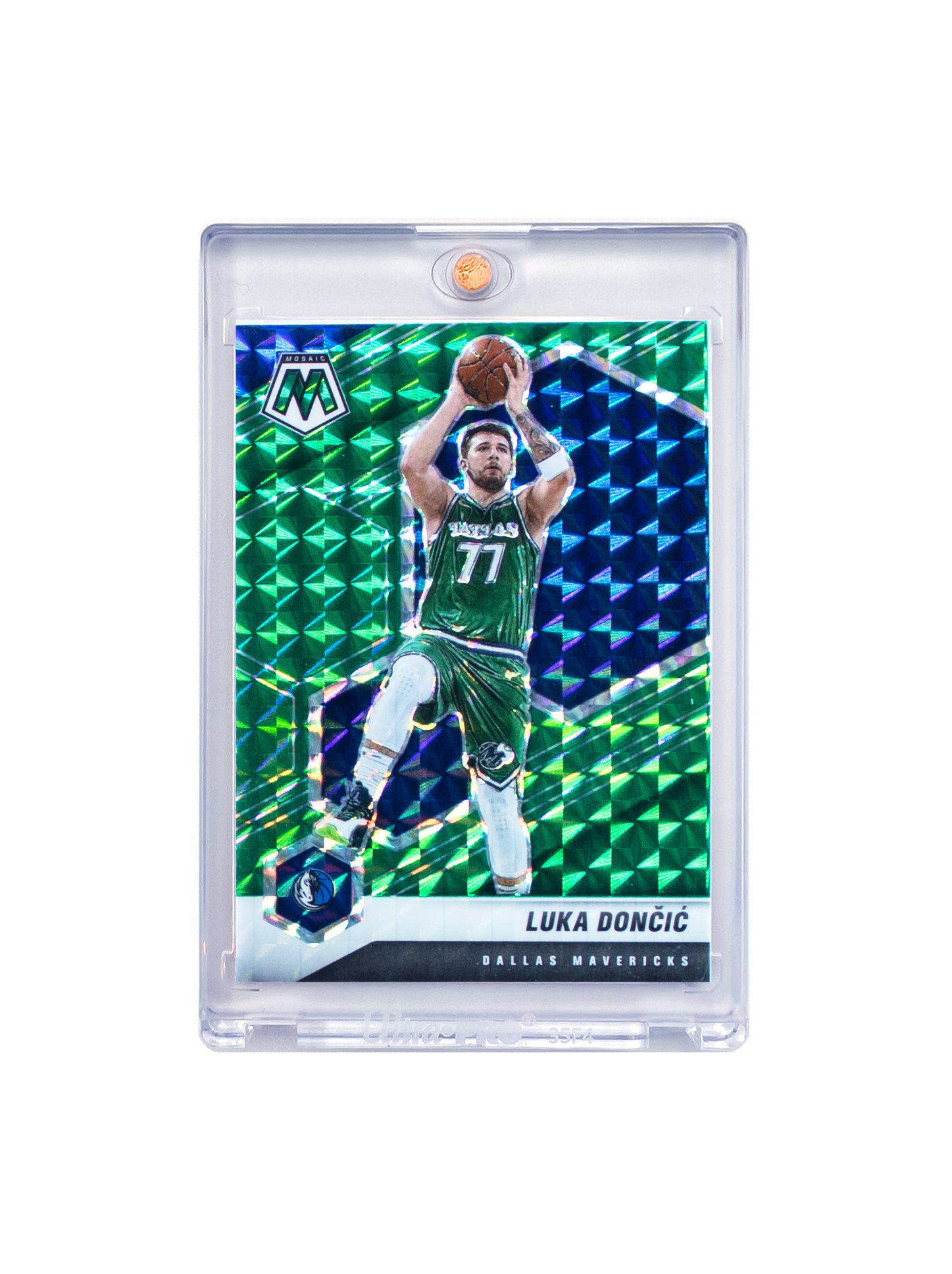 Luka Doncic Dallas Mavericks Panini NBA Mosaic 20-21 Green Card