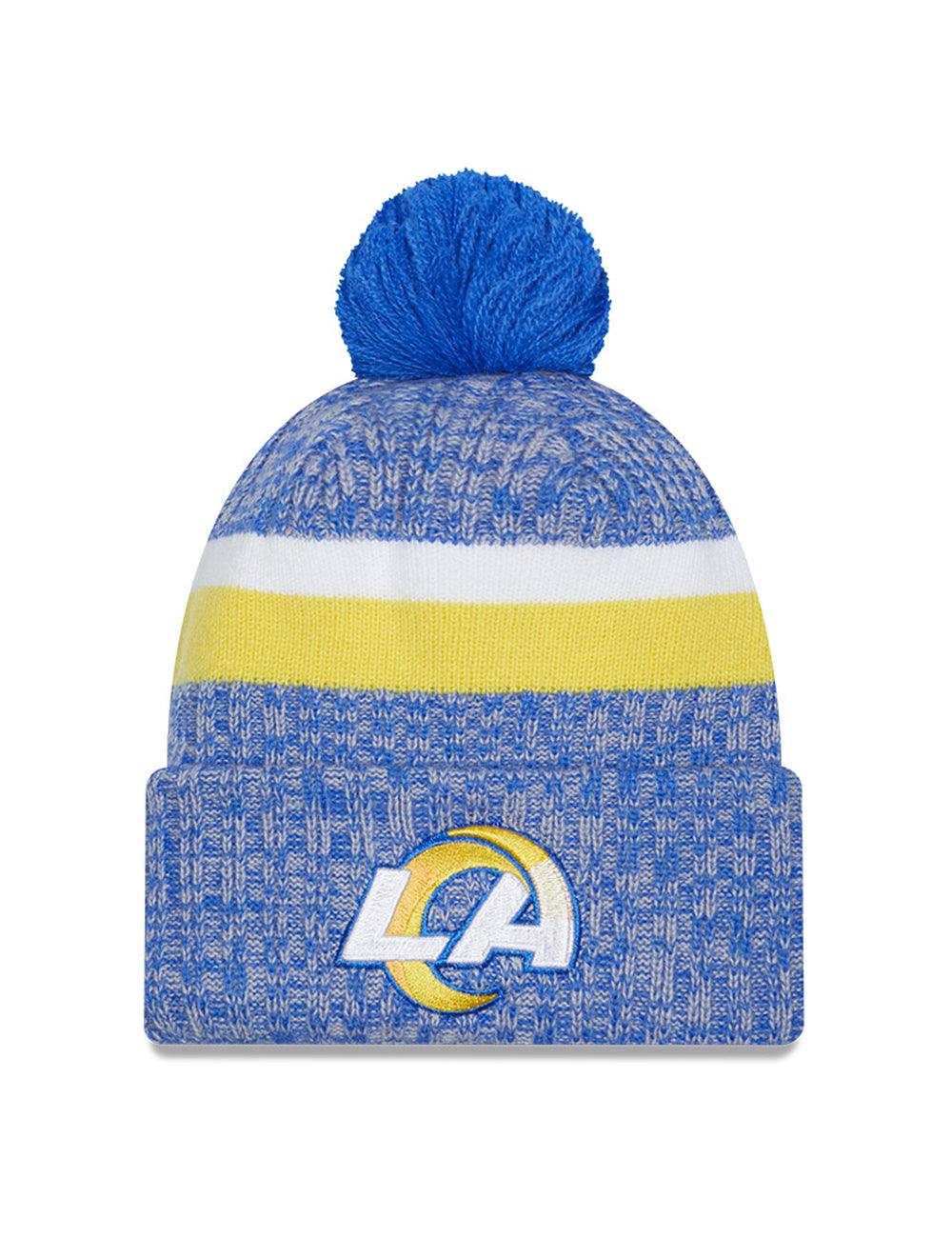 Los Angeles Rams New Era NFL 23 Sideline Pom Knit Beanie