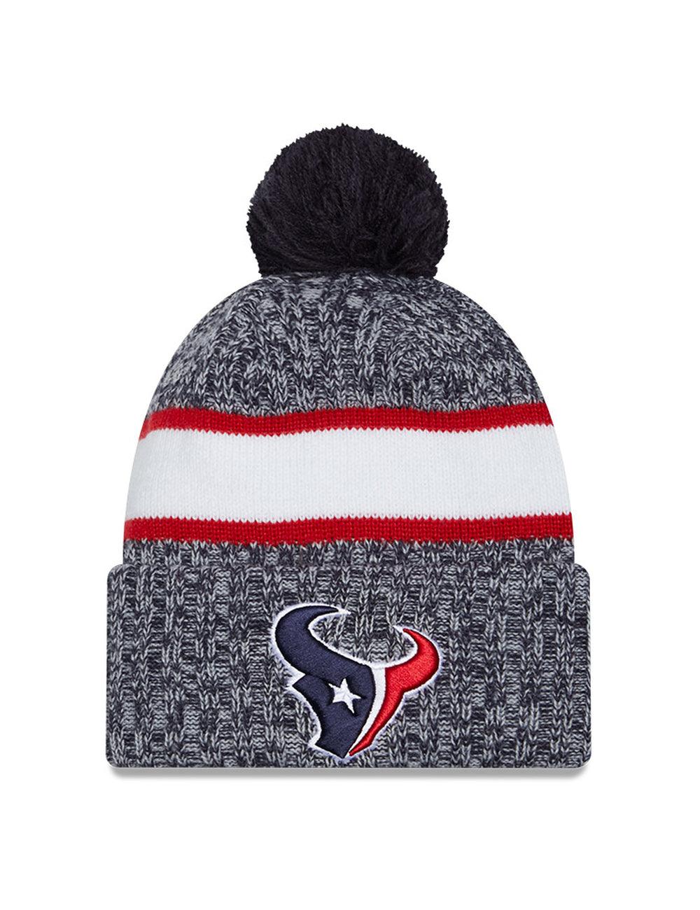 Houston Texans New Era NFL 23 Sideline Pom Knit Beanie