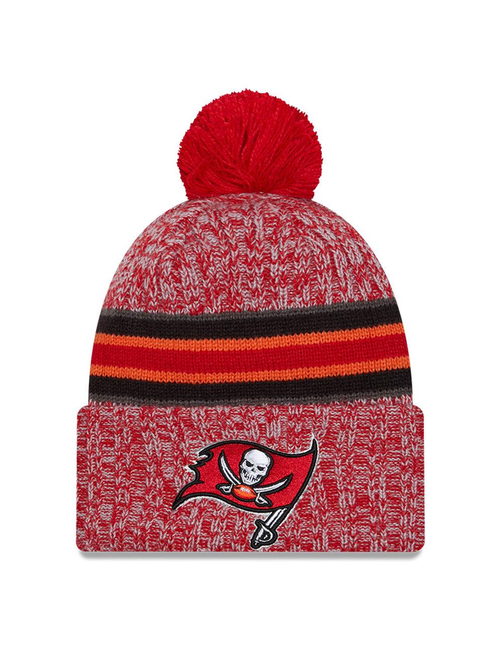 Tampa Bay Buccaneers New Era NFL 23 Sideline Pom Knit Beanie