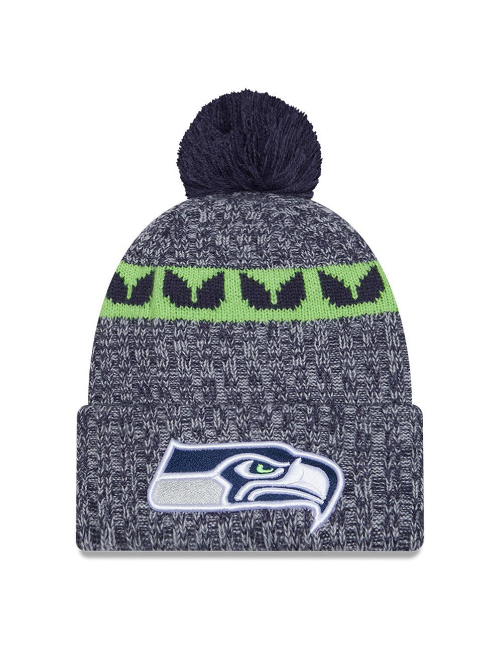 Seattle Seahawks New Era NFL 23 Sideline Pom Knit Beanie