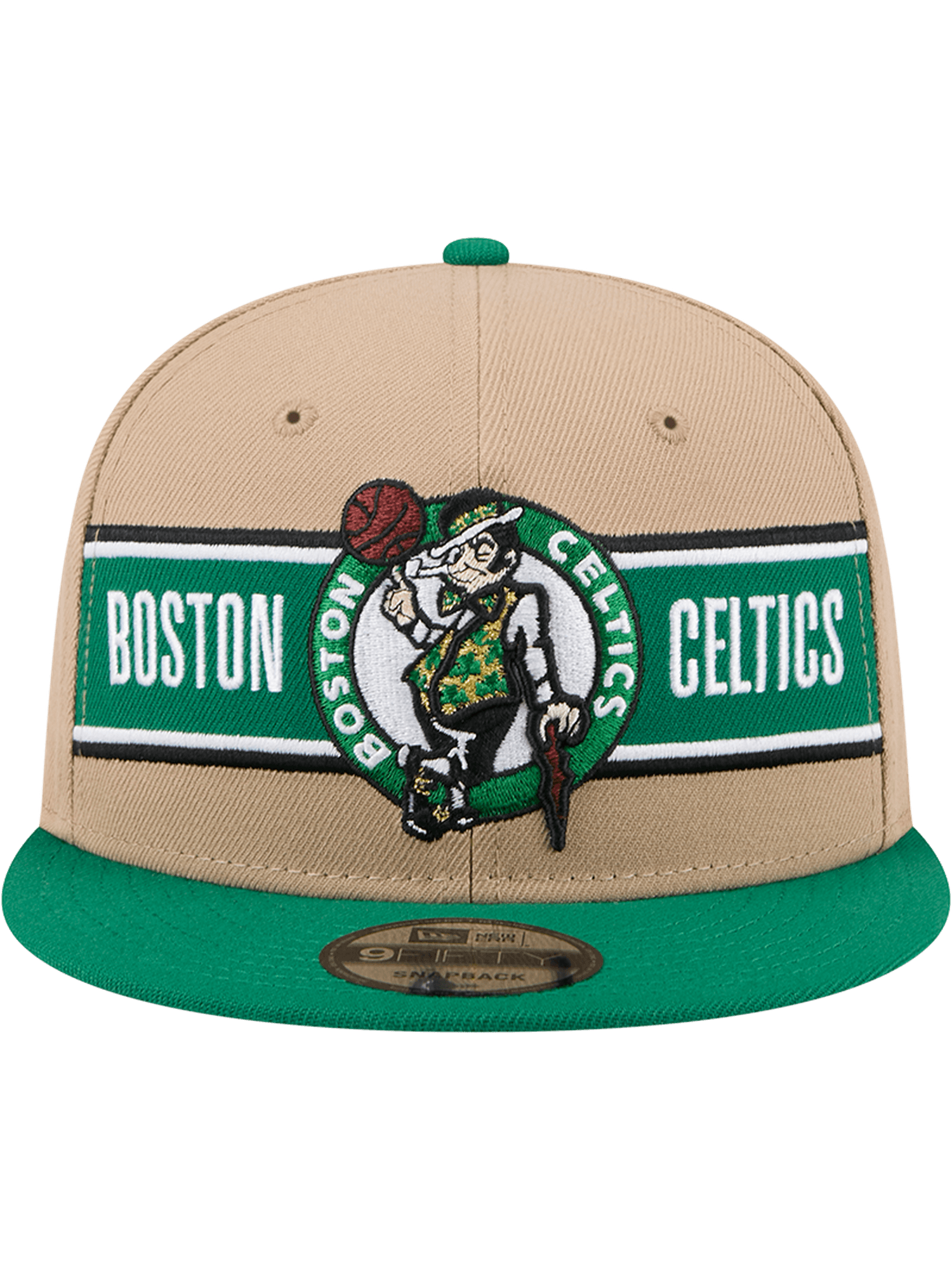 Youths Boston Celtics New Era NBA 24 Draft 9FIFTY Snapback Hat - Tan