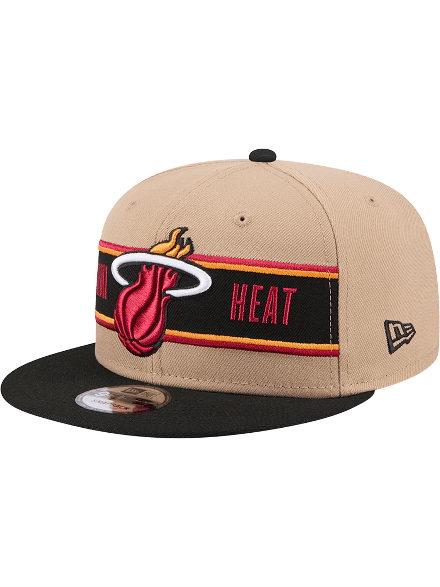 Miami Heat New Era NBA 24 Draft 9FIFTY Snapback Hat - Tan