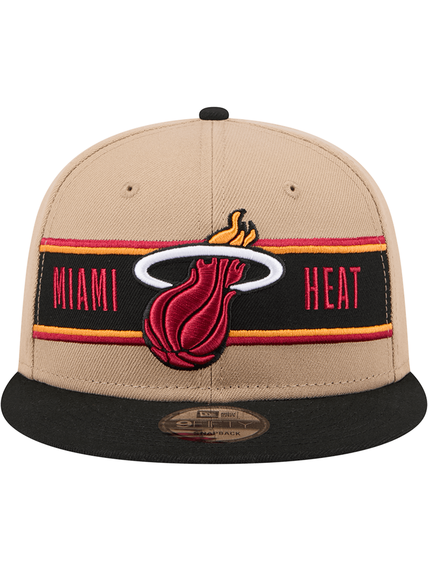 Miami Heat New Era NBA 24 Draft 9FIFTY Snapback Hat - Tan