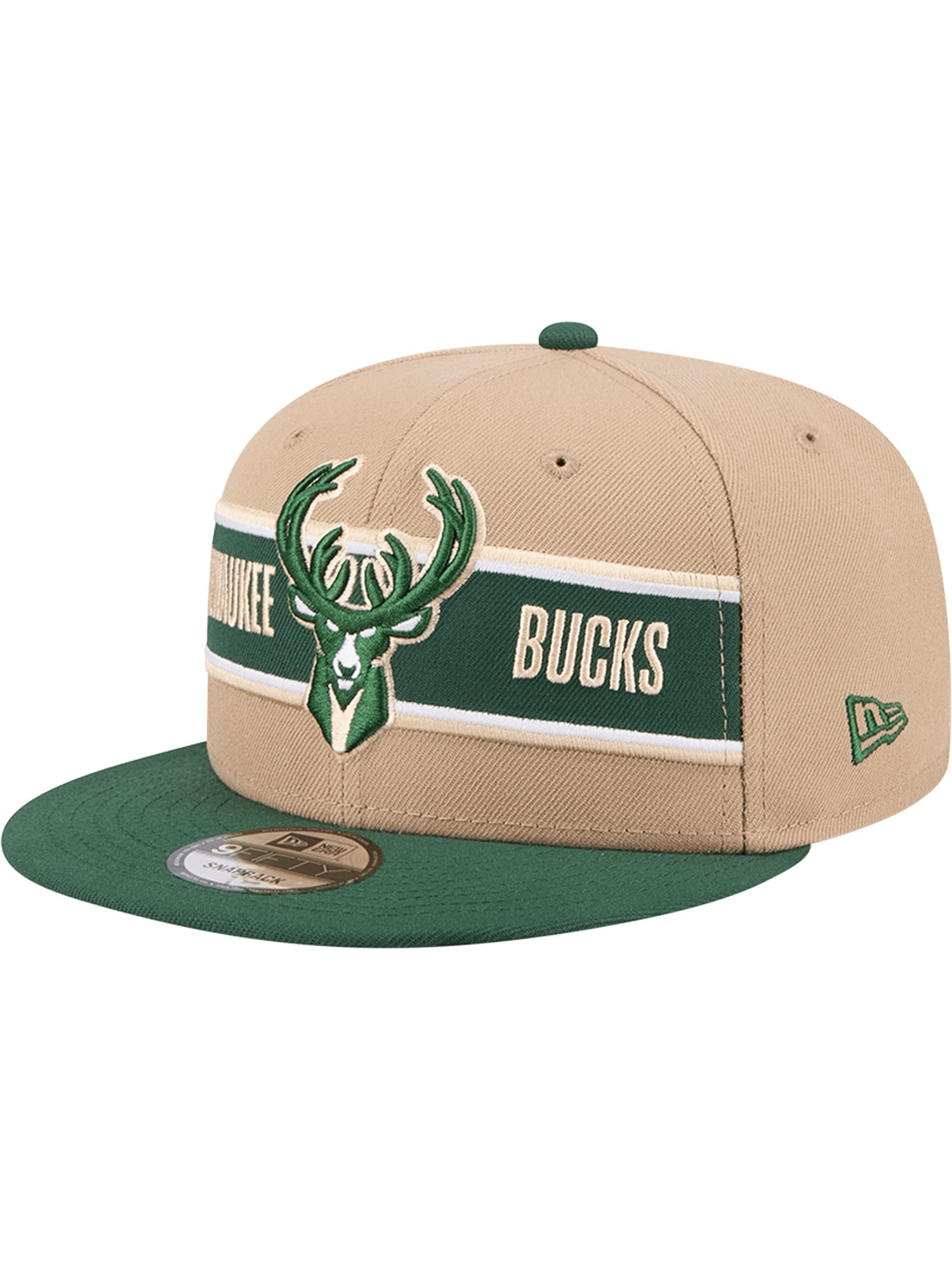 Milwaukee Bucks New Era NBA 24 Draft 9FIFTY Snapback Hat - Tan