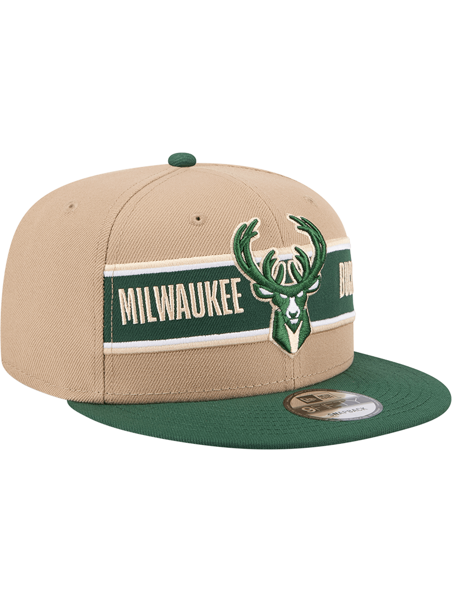 Milwaukee Bucks New Era NBA 24 Draft 9FIFTY Snapback Hat - Tan