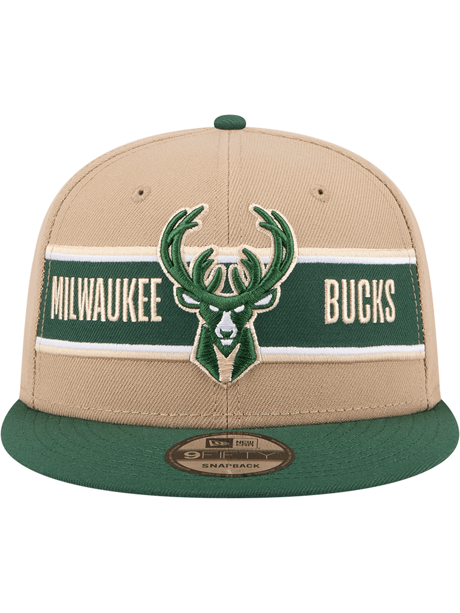 Milwaukee Bucks New Era NBA 24 Draft 9FIFTY Snapback Hat - Tan