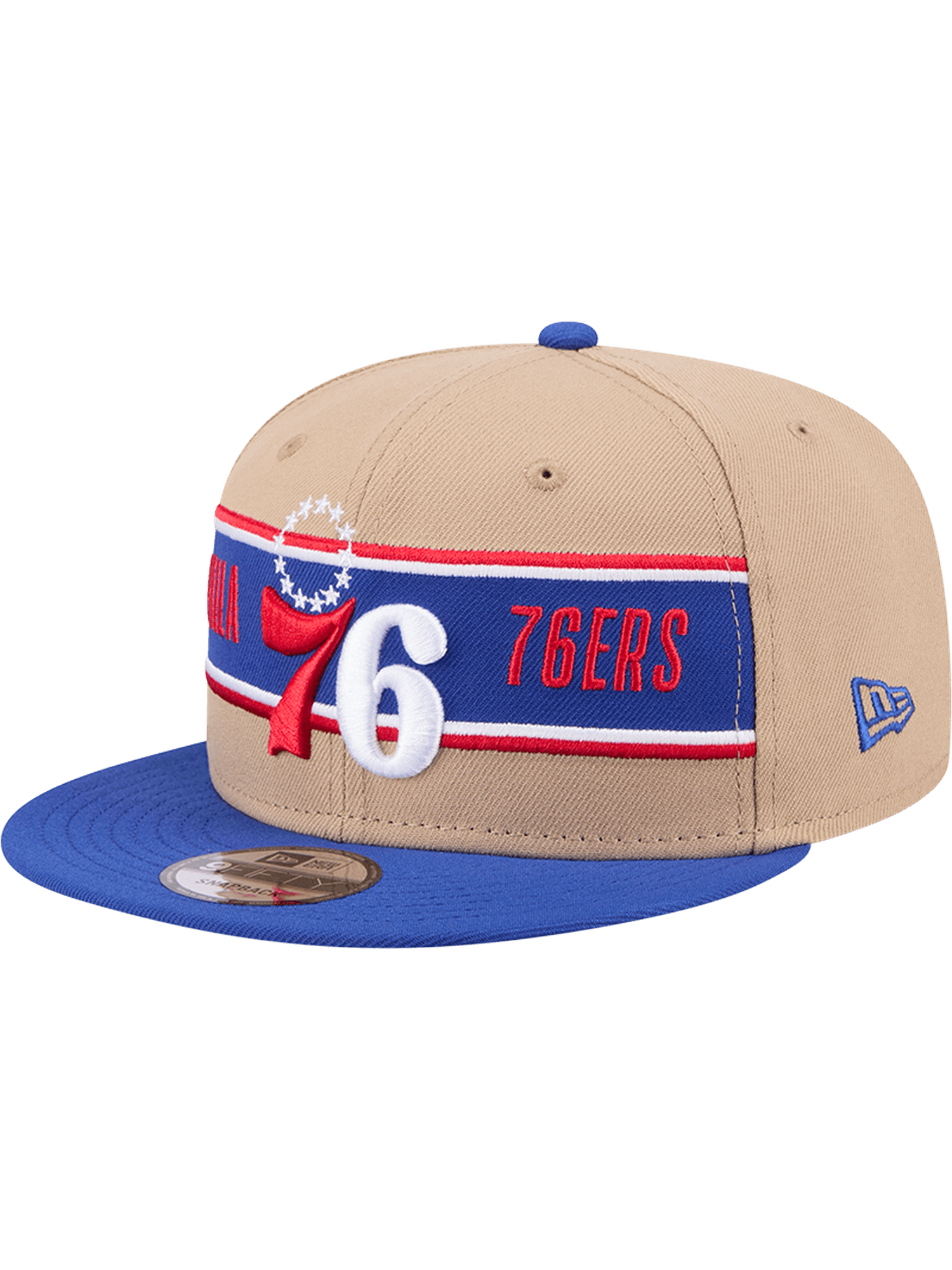 Philadelphia 76ers New Era NBA 24 Draft 9FIFTY Snapback Hat - Tan