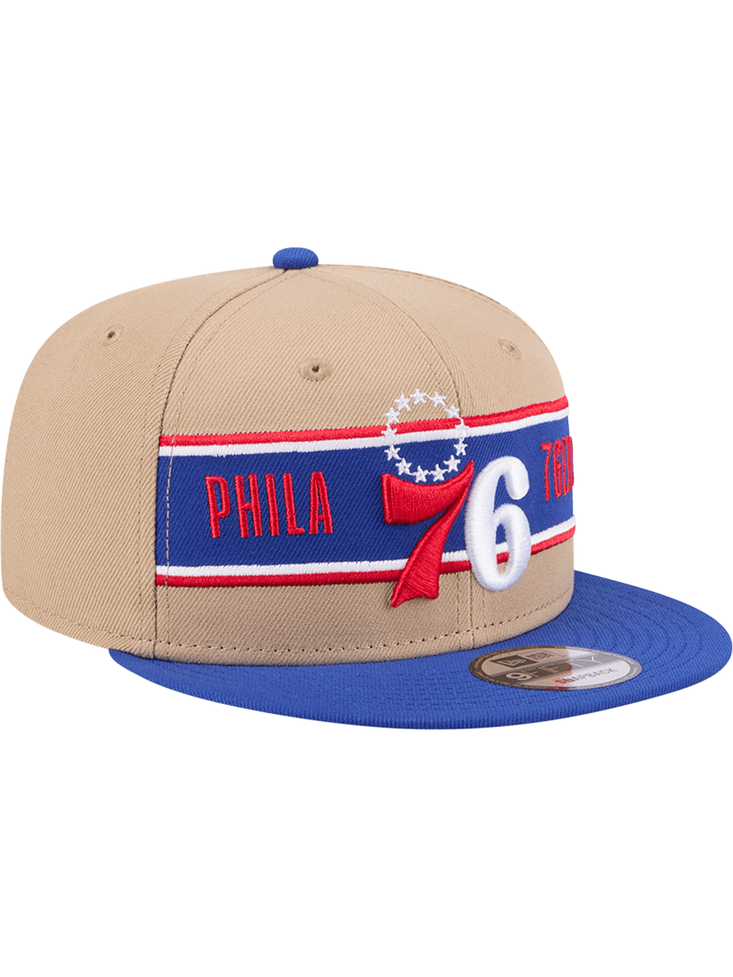 Philadelphia 76ers New Era NBA 24 Draft 9FIFTY Snapback Hat - Tan