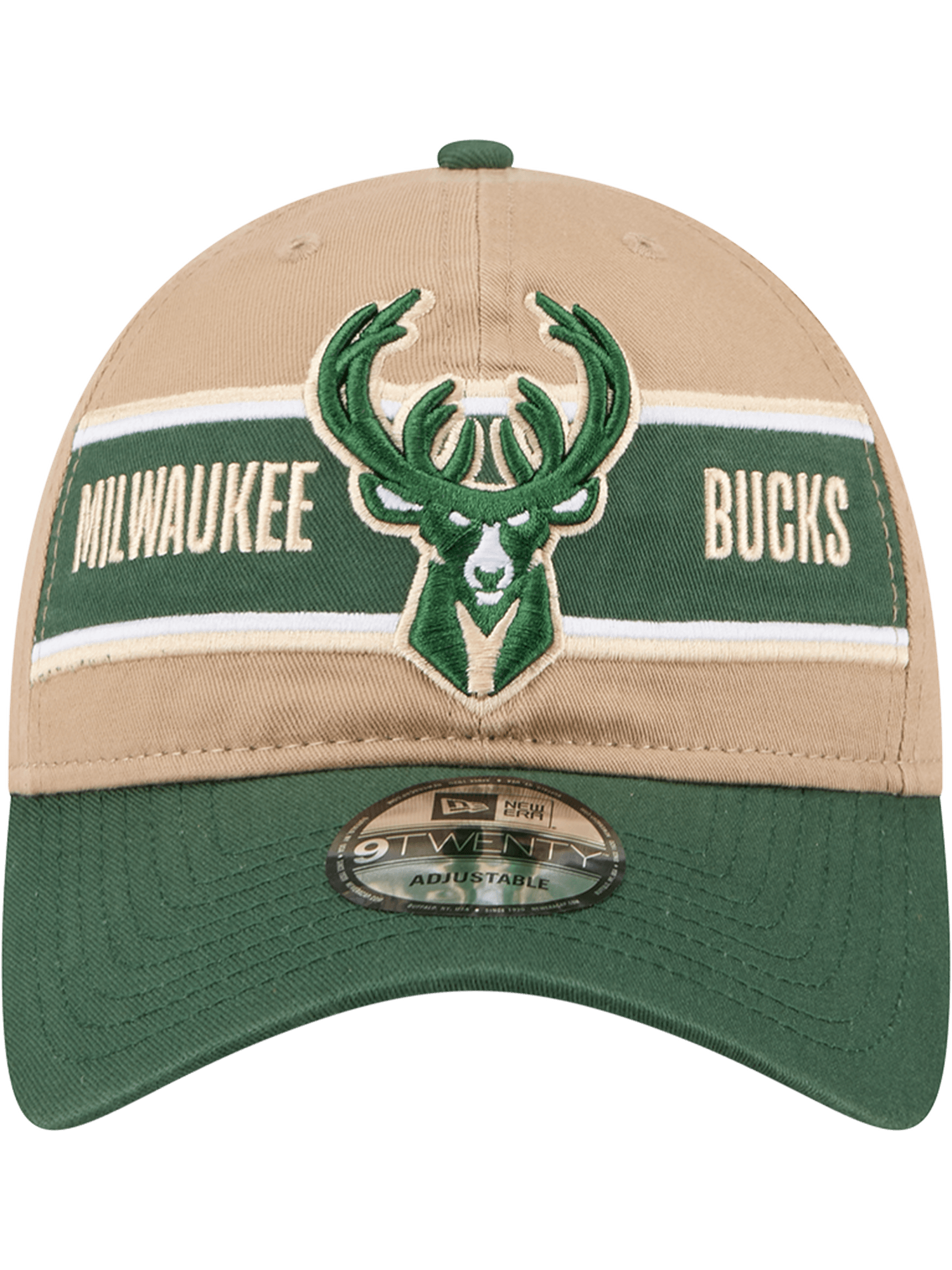 Milwaukee Bucks New Era NBA 24 Draft 9TWENTY Strapback Hat - Tan