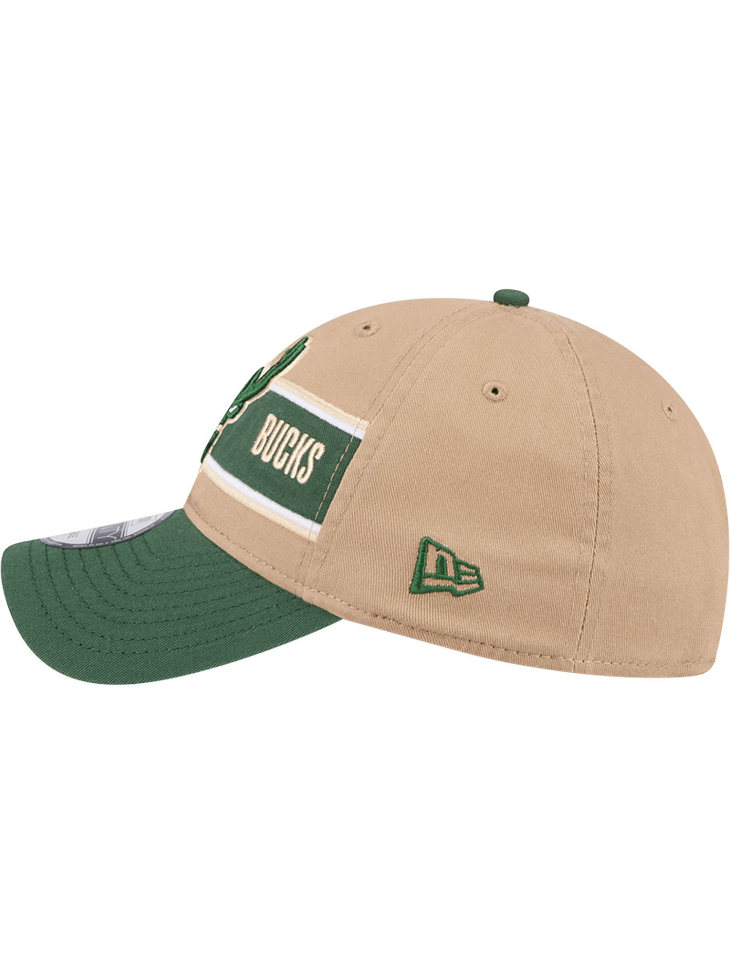 Milwaukee Bucks New Era NBA 24 Draft 9TWENTY Strapback Hat - Tan