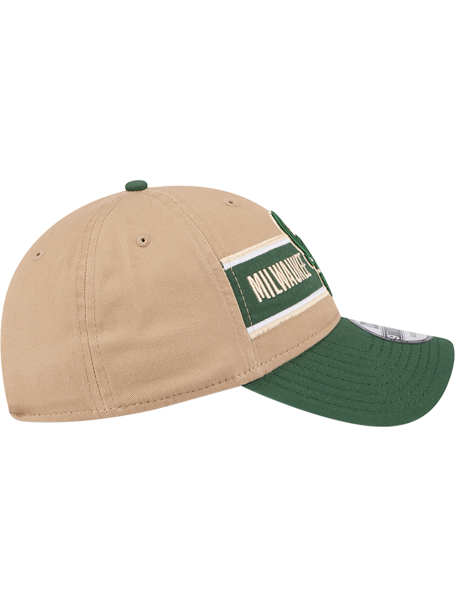 Milwaukee Bucks New Era NBA 24 Draft 9TWENTY Strapback Hat - Tan