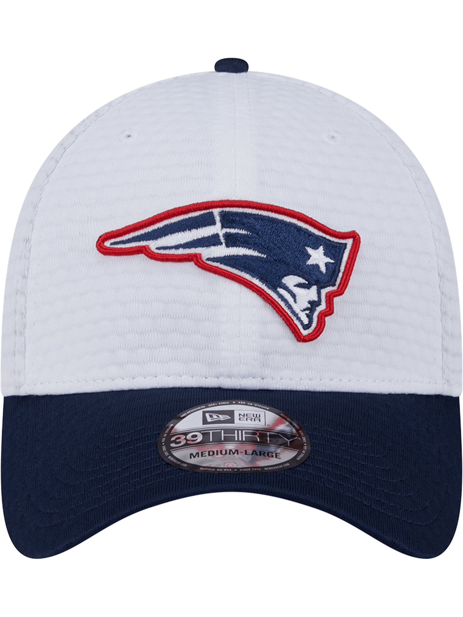 New England Patriots New Era NFL 24 Training 39THIRTY Stretch-Fit Hat - White