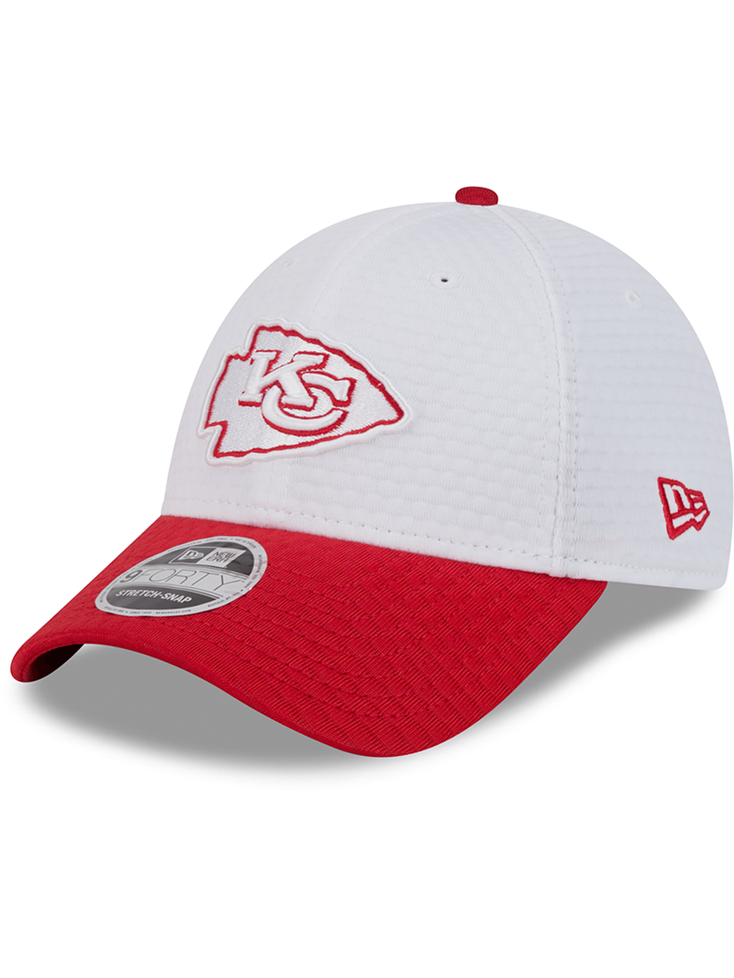 Kansas City Chiefs New Era NFL 24 Training 9FORTY Stretch-Snapback Hat - White