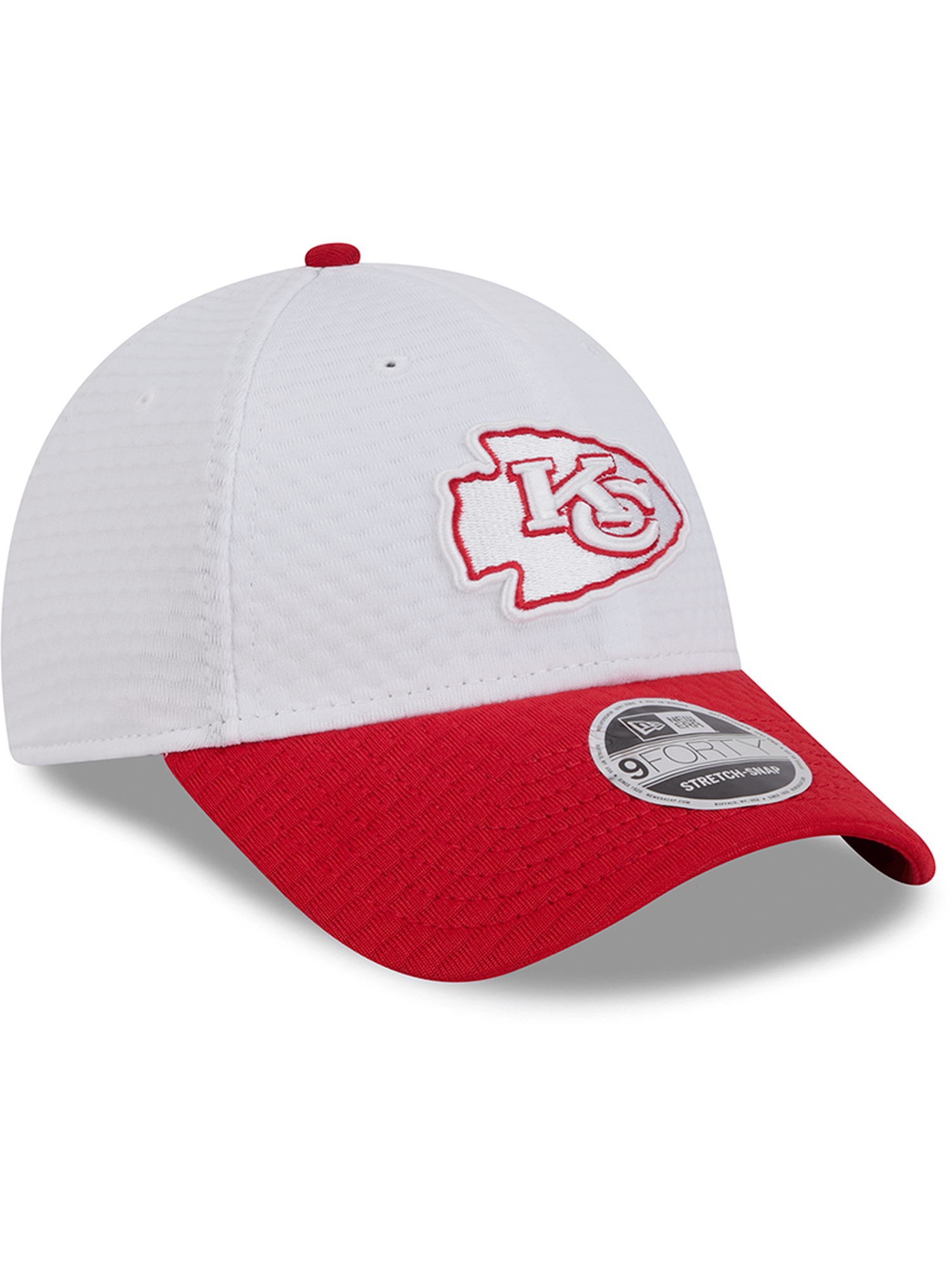 Kansas City Chiefs New Era NFL 24 Training 9FORTY Stretch-Snapback Hat - White