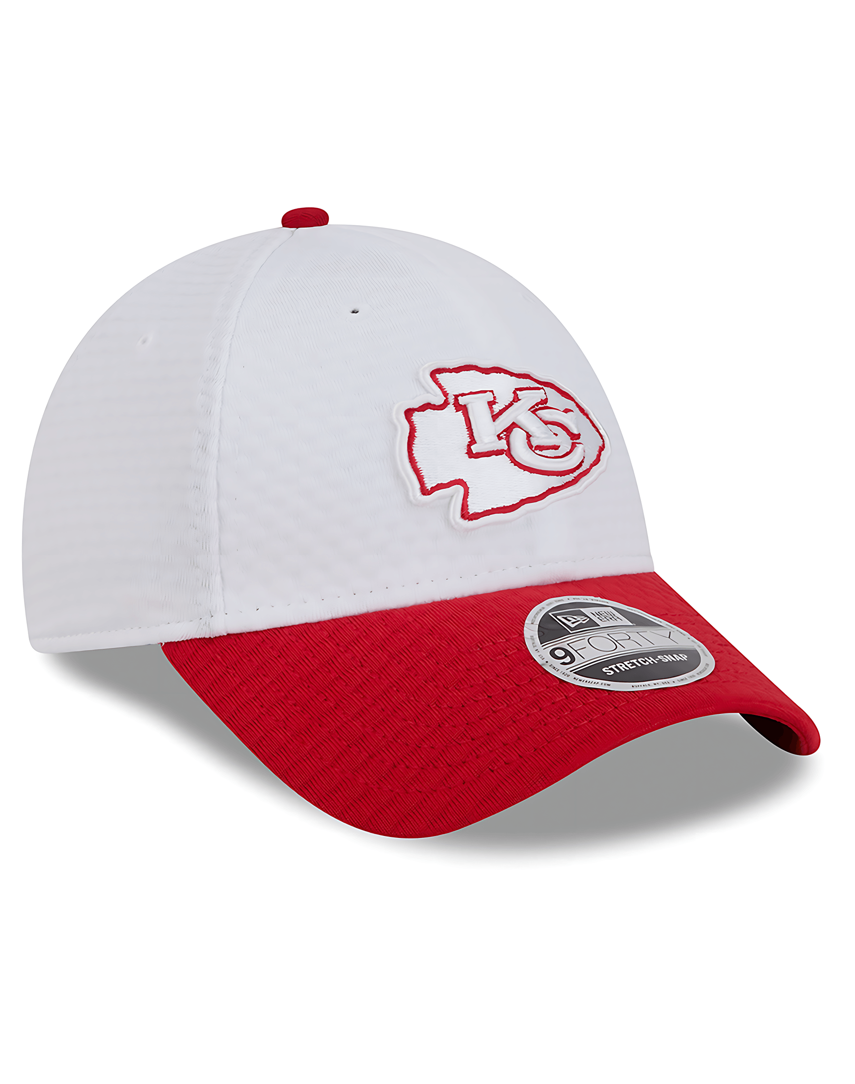 Youths Kansas City Chiefs New Era NFL 24 Training 9FORTY Snapback Hat - White