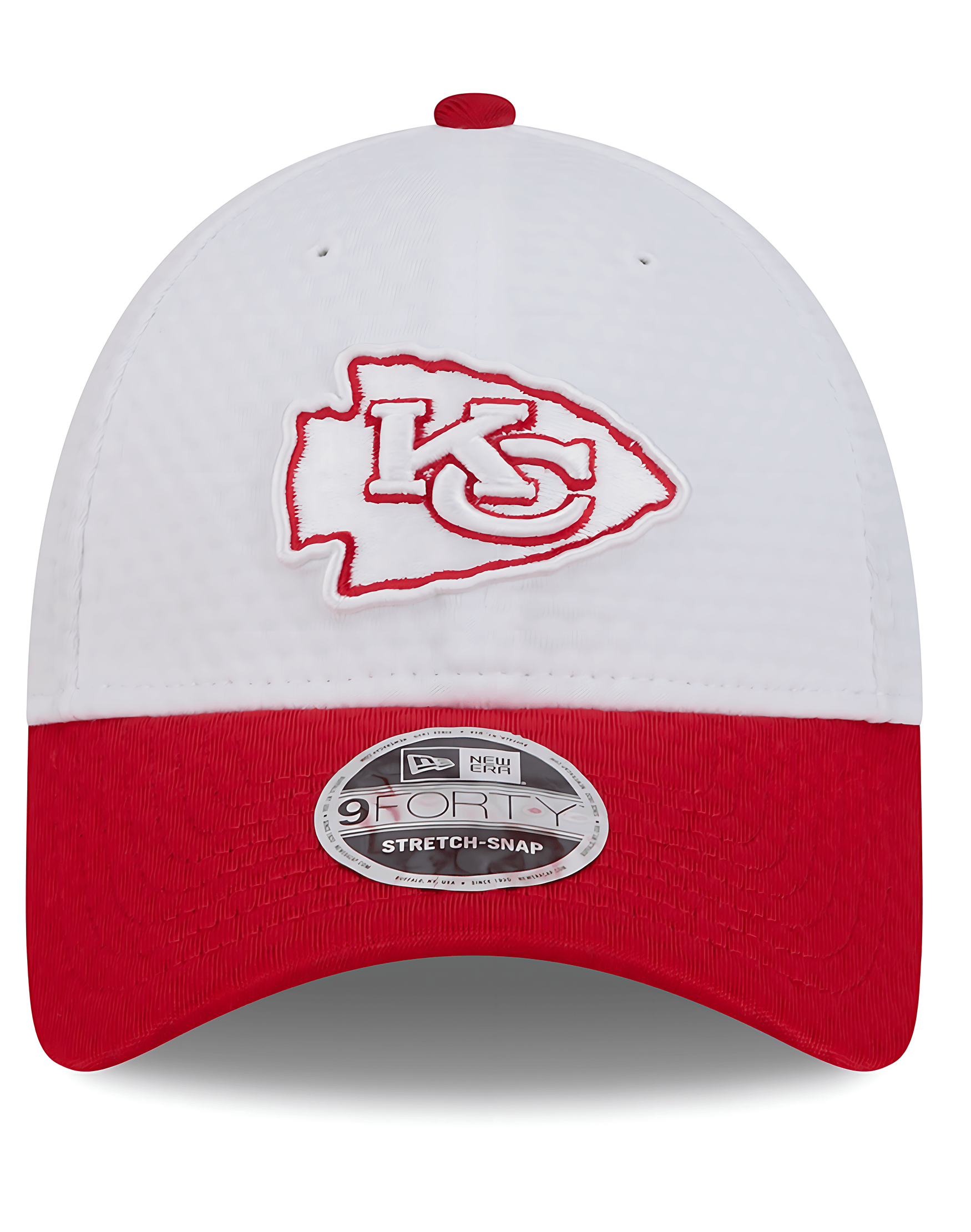 Youths Kansas City Chiefs New Era NFL 24 Training 9FORTY Snapback Hat - White