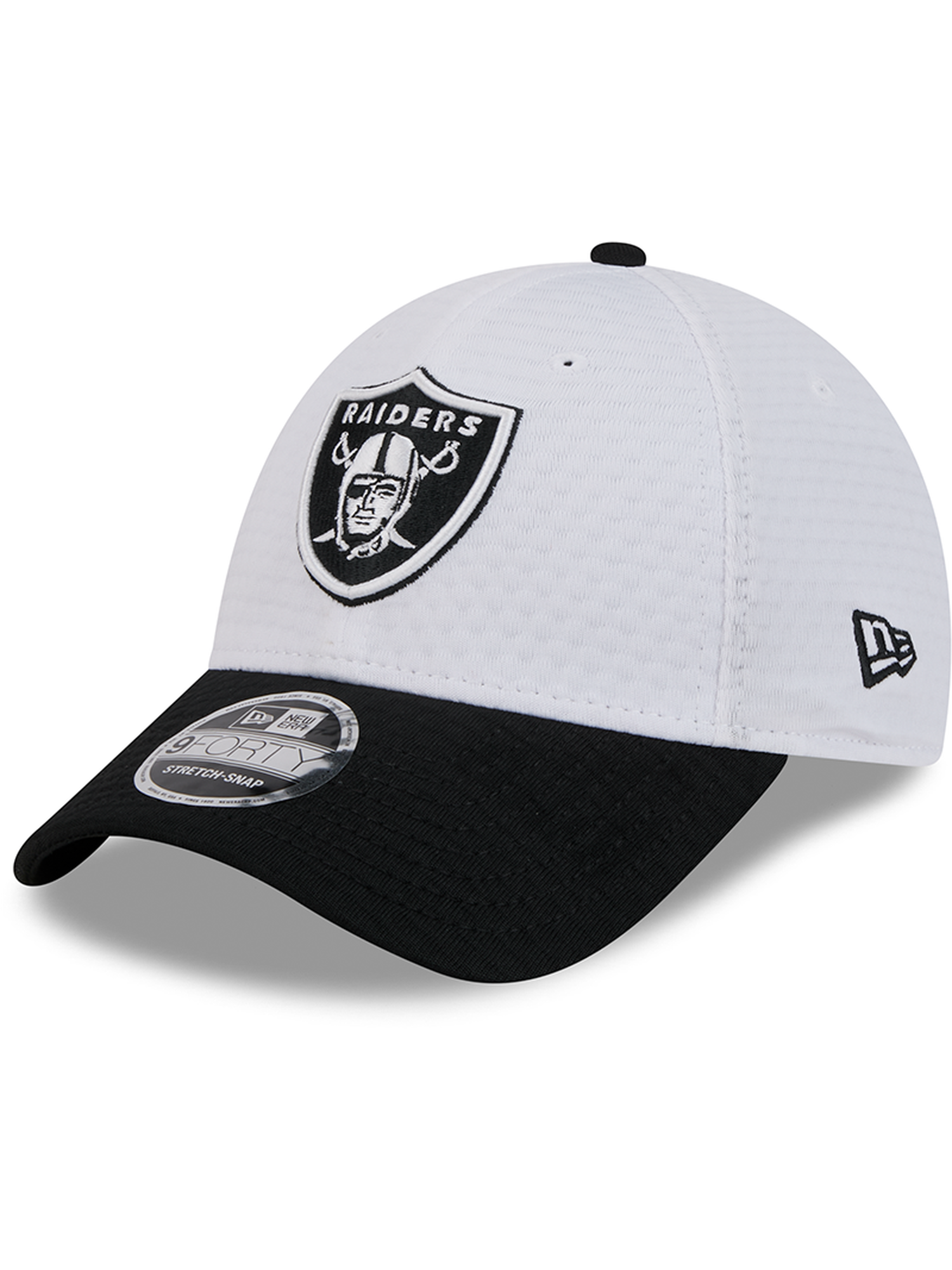 Las Vegas Raiders New Era NFL 24 Training 9FORTY Stretch-Snapback Hat - White