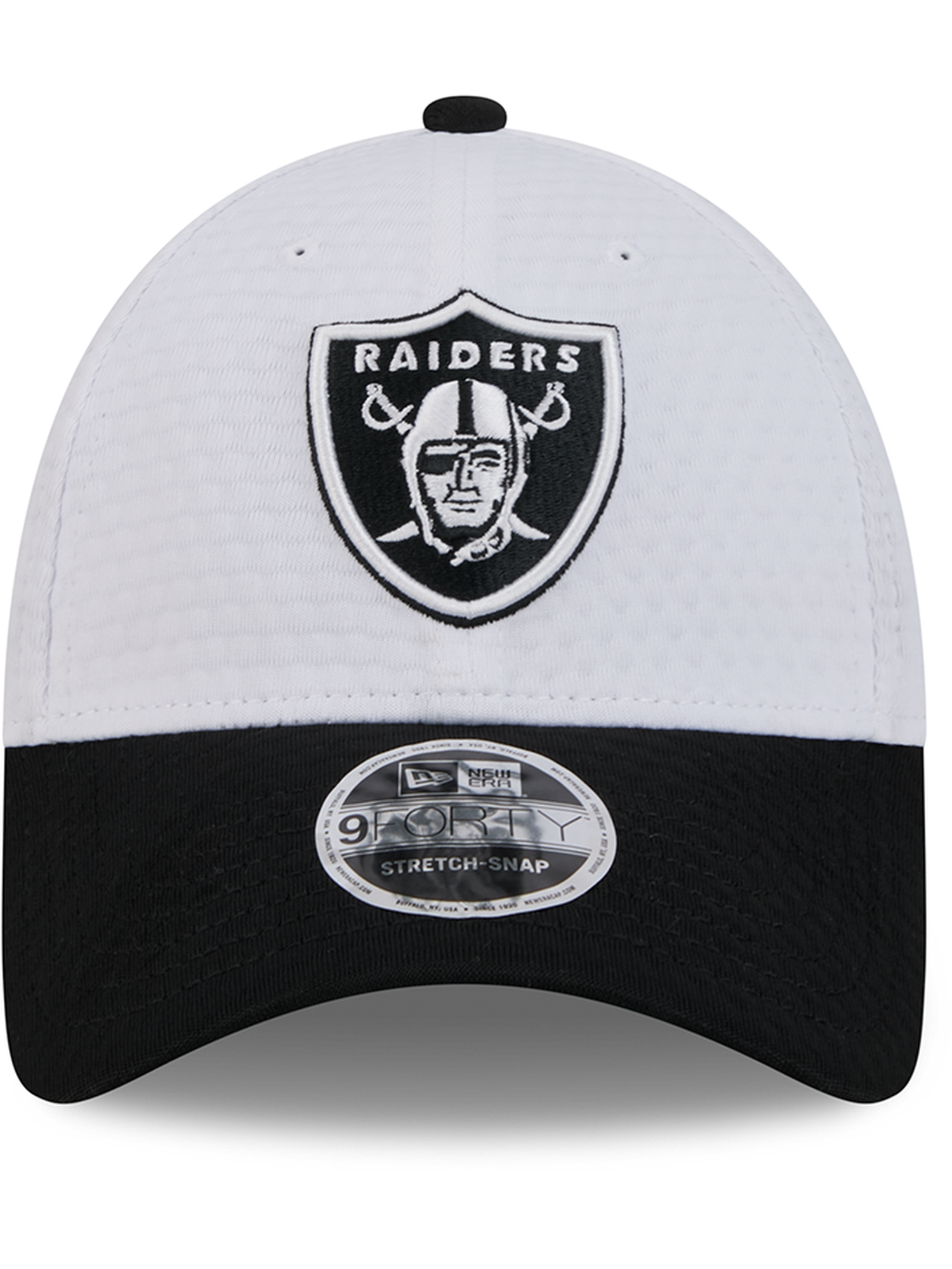 Las Vegas Raiders New Era NFL 24 Training 9FORTY Stretch-Snapback Hat - White