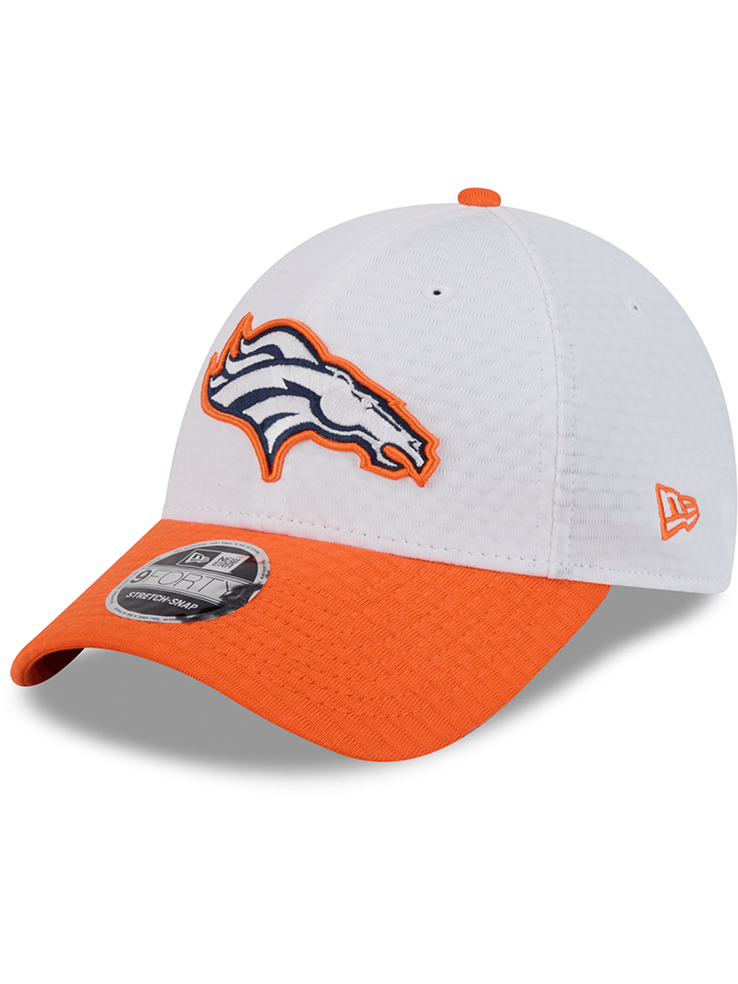 Denver Broncos New Era NFL 24 Training 9FORTY Stretch-Snapback Hat - White