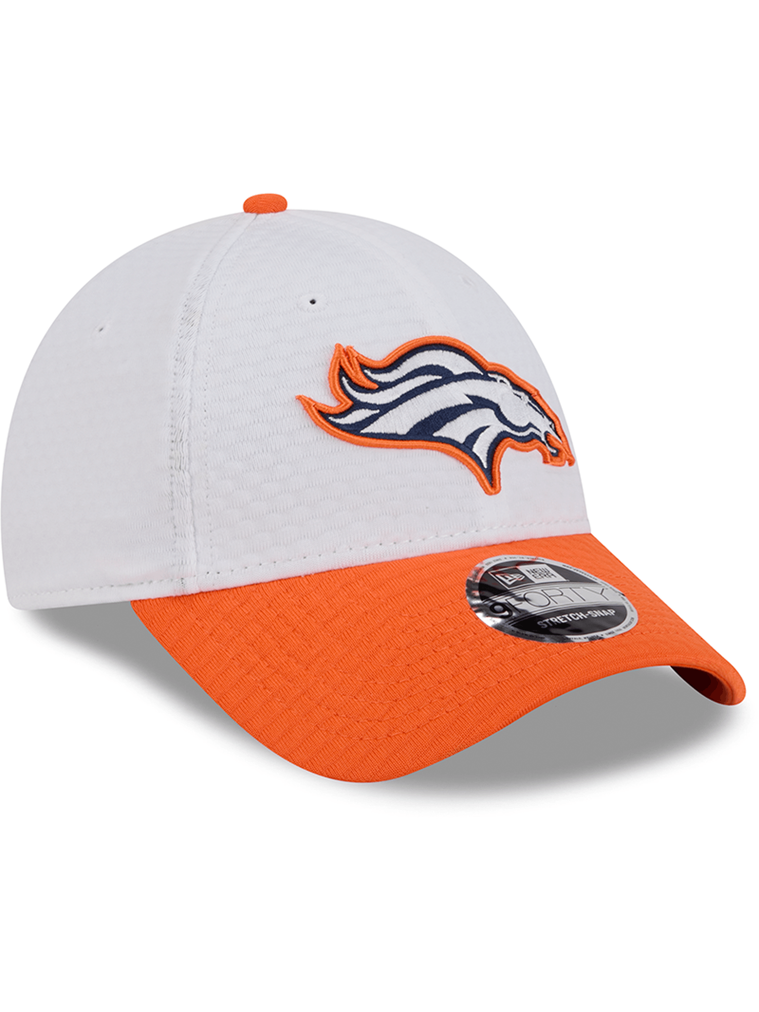 Denver Broncos New Era NFL 24 Training 9FORTY Stretch-Snapback Hat - White